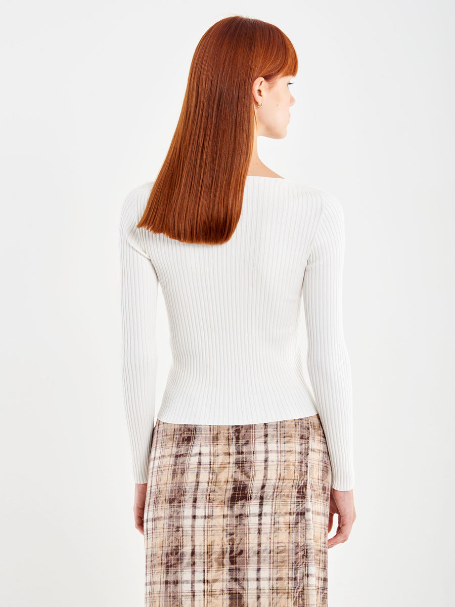T-shirt in cotone bio con scollo a V Blu | - GAP Italia