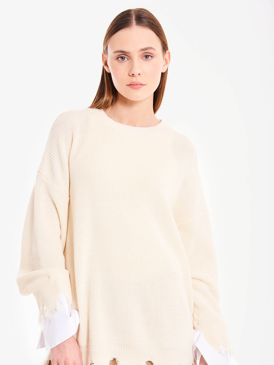 Montford fringe pullover clearance sweater