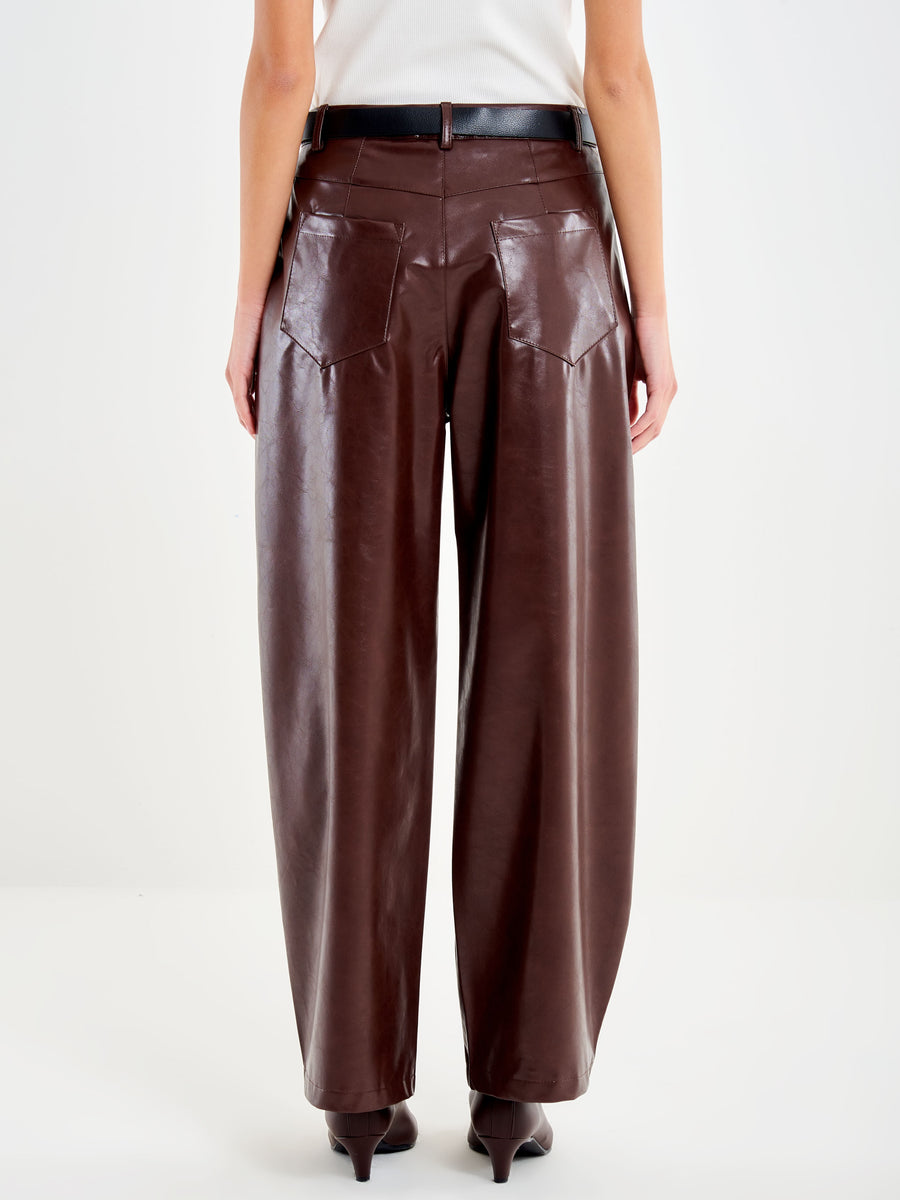 Pantalone Ovetto in Ecopelle con Cintura – Vicolo