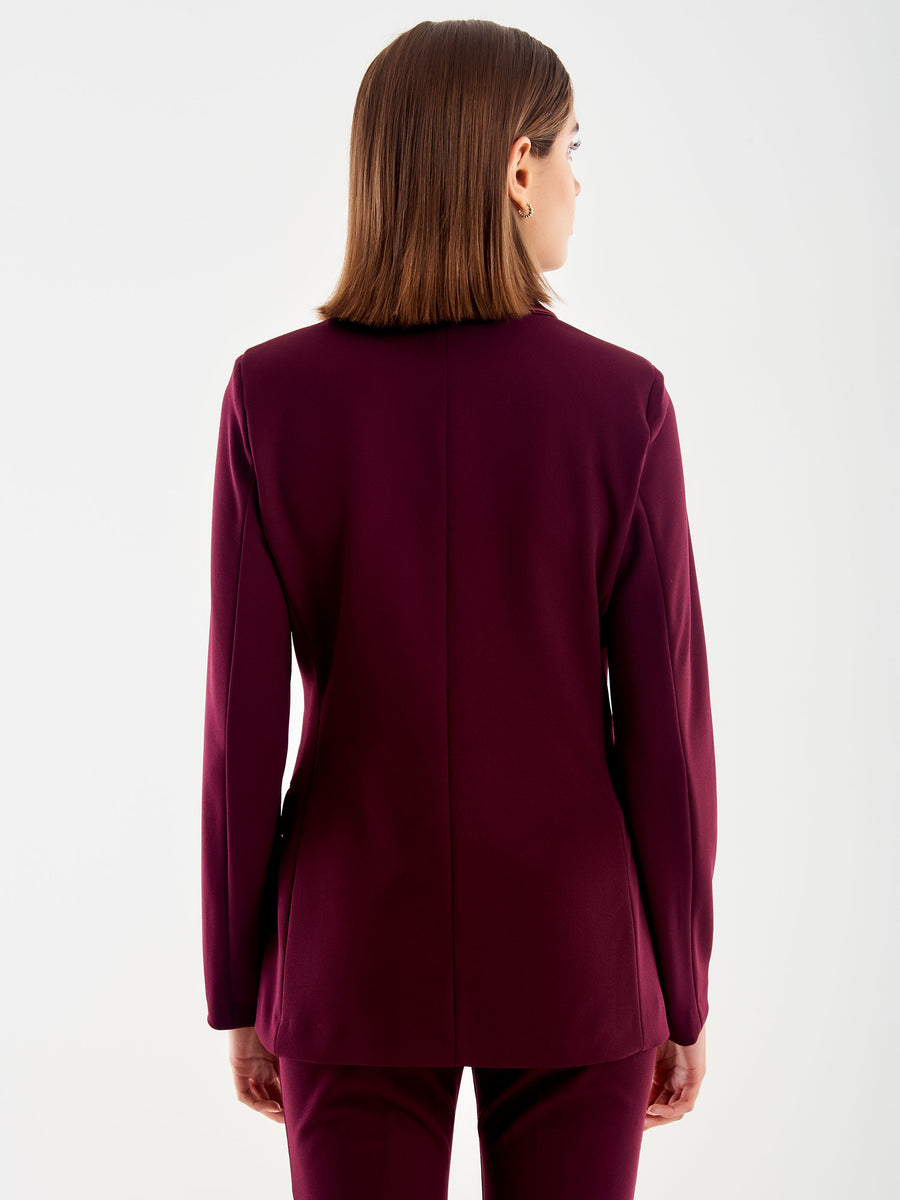 Raso Tailleur Viola Vicolo Raso Pantaloni Vicolo Pantalone Dritto