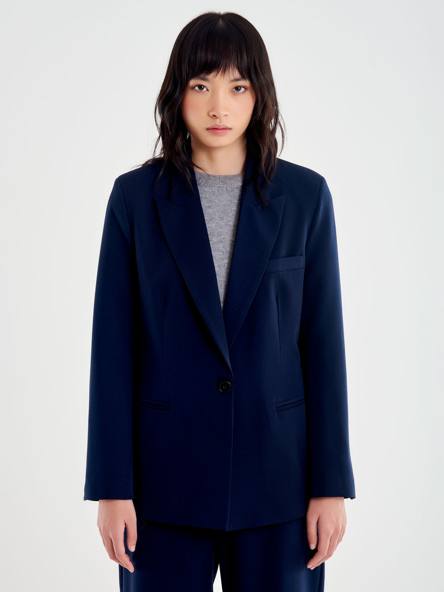 Vicolo Completo Azzurro Vicolo Pantaloni A Zampa Lilla Tailleur