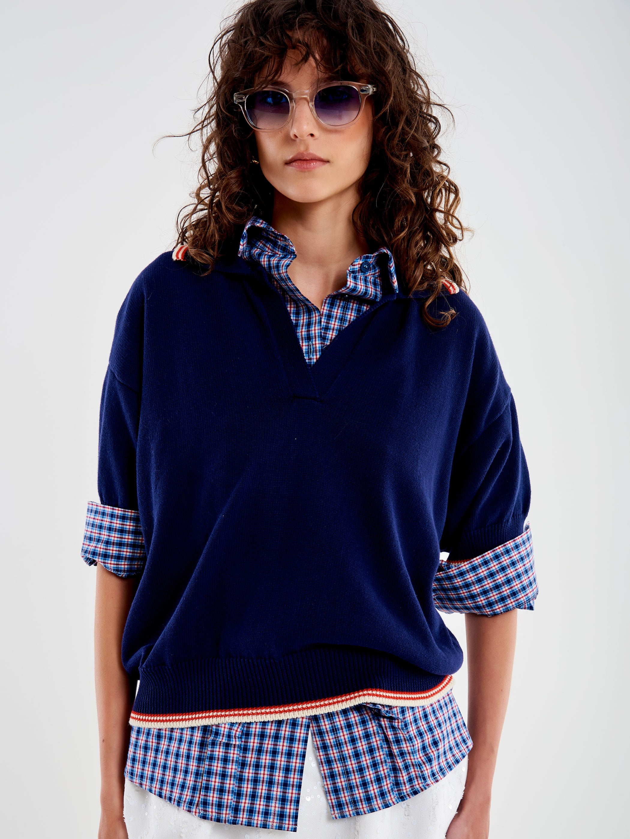 VICOLO 売れ筋商品|||ヴィコロ ニット&セーター アウター レディース Sweaters Blue Knitwear – Vicolo