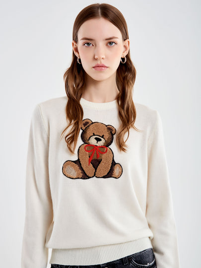 Bear jumper with bow