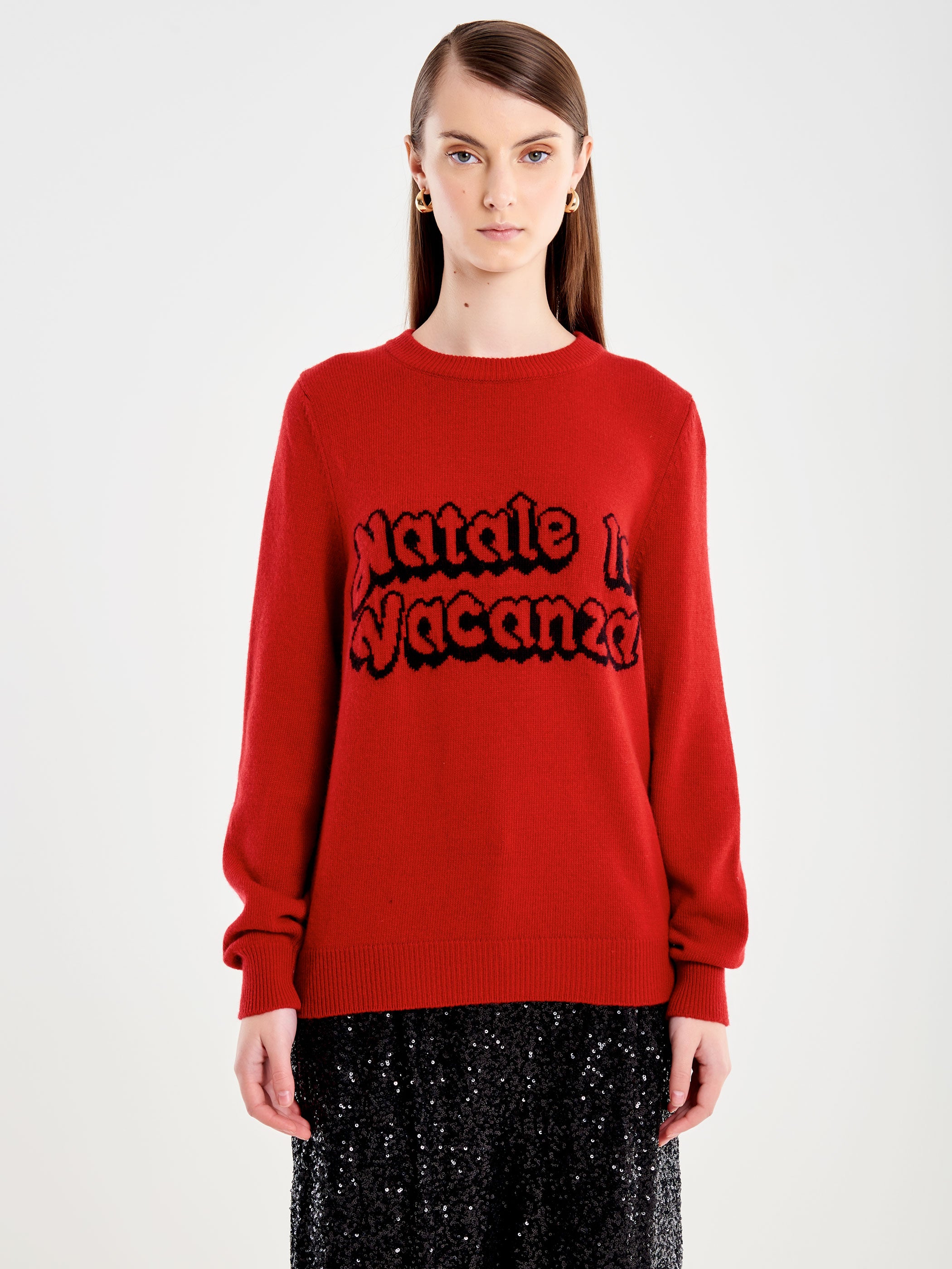 Pull con Ricamo Natale in Vacanza