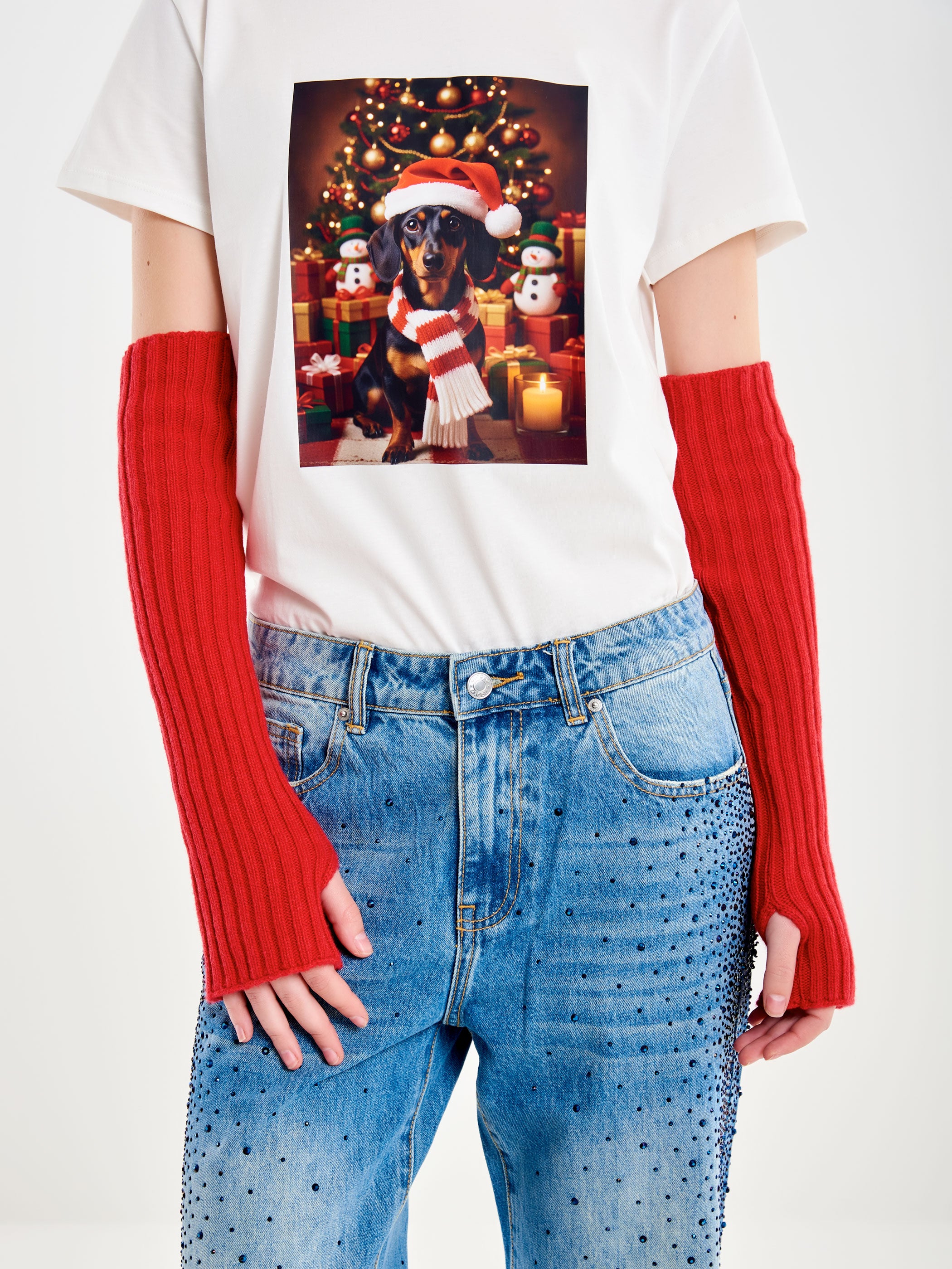 Manicotti in Maglia a Coste