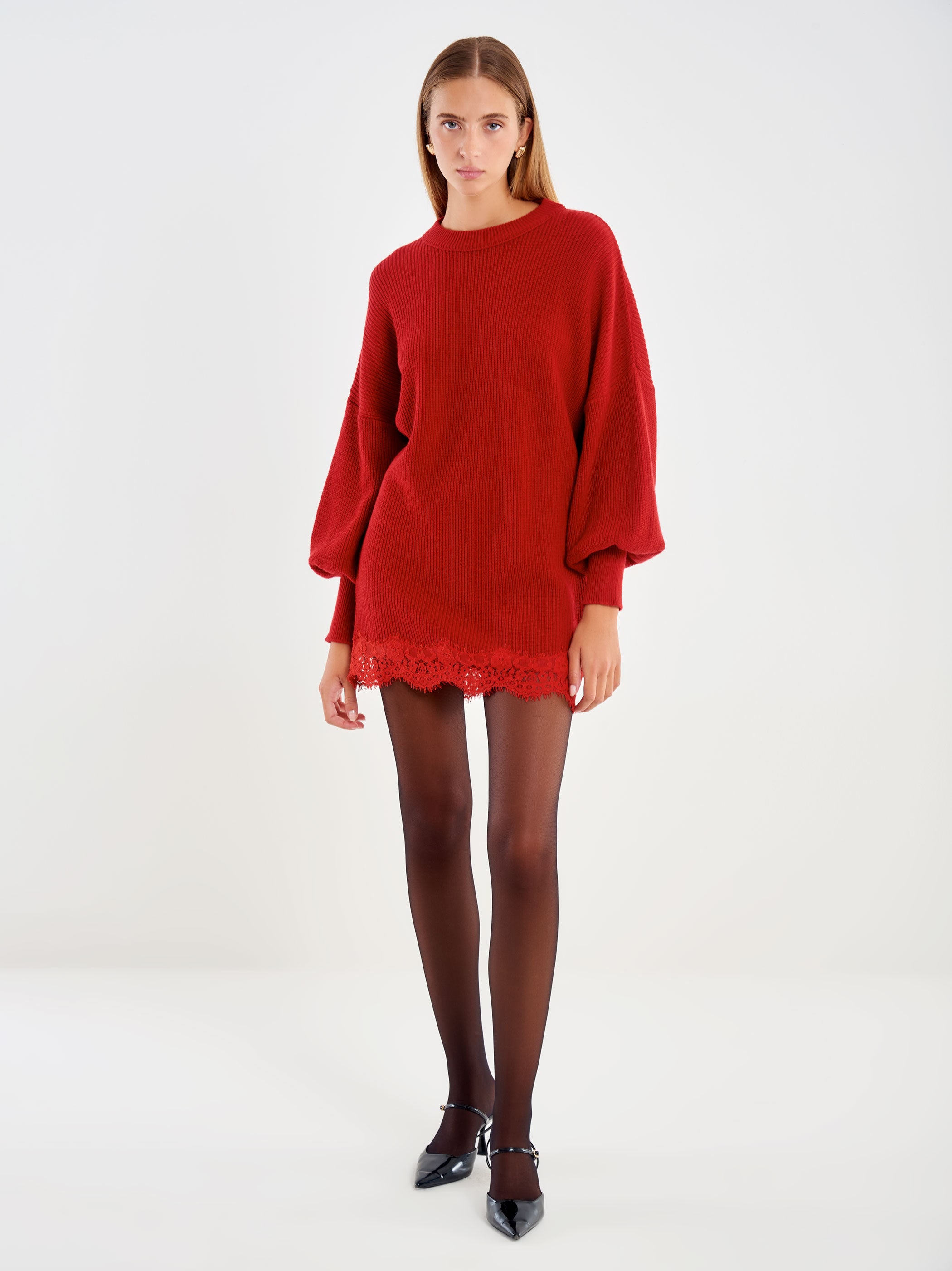 Maglione Lungo con Pizzo