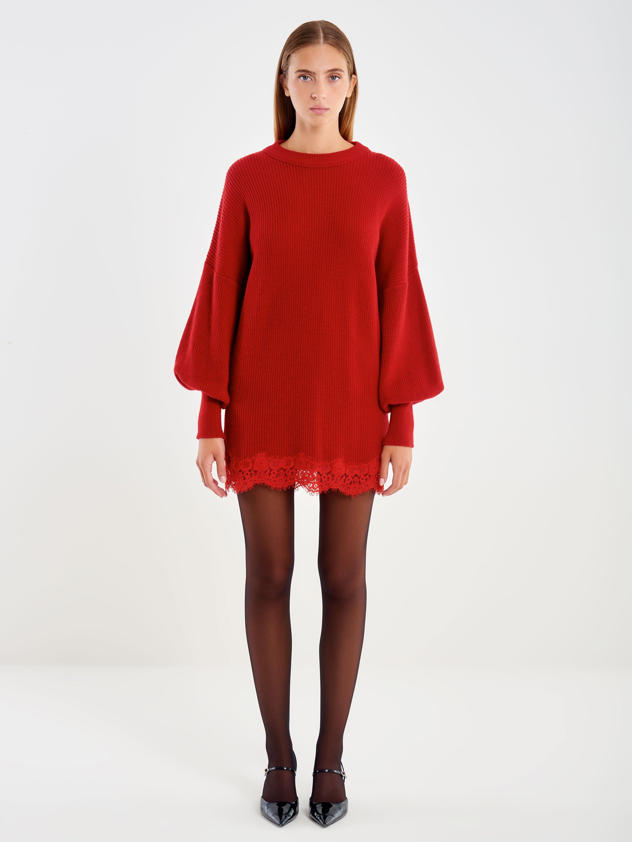 Maglione Lungo con Pizzo