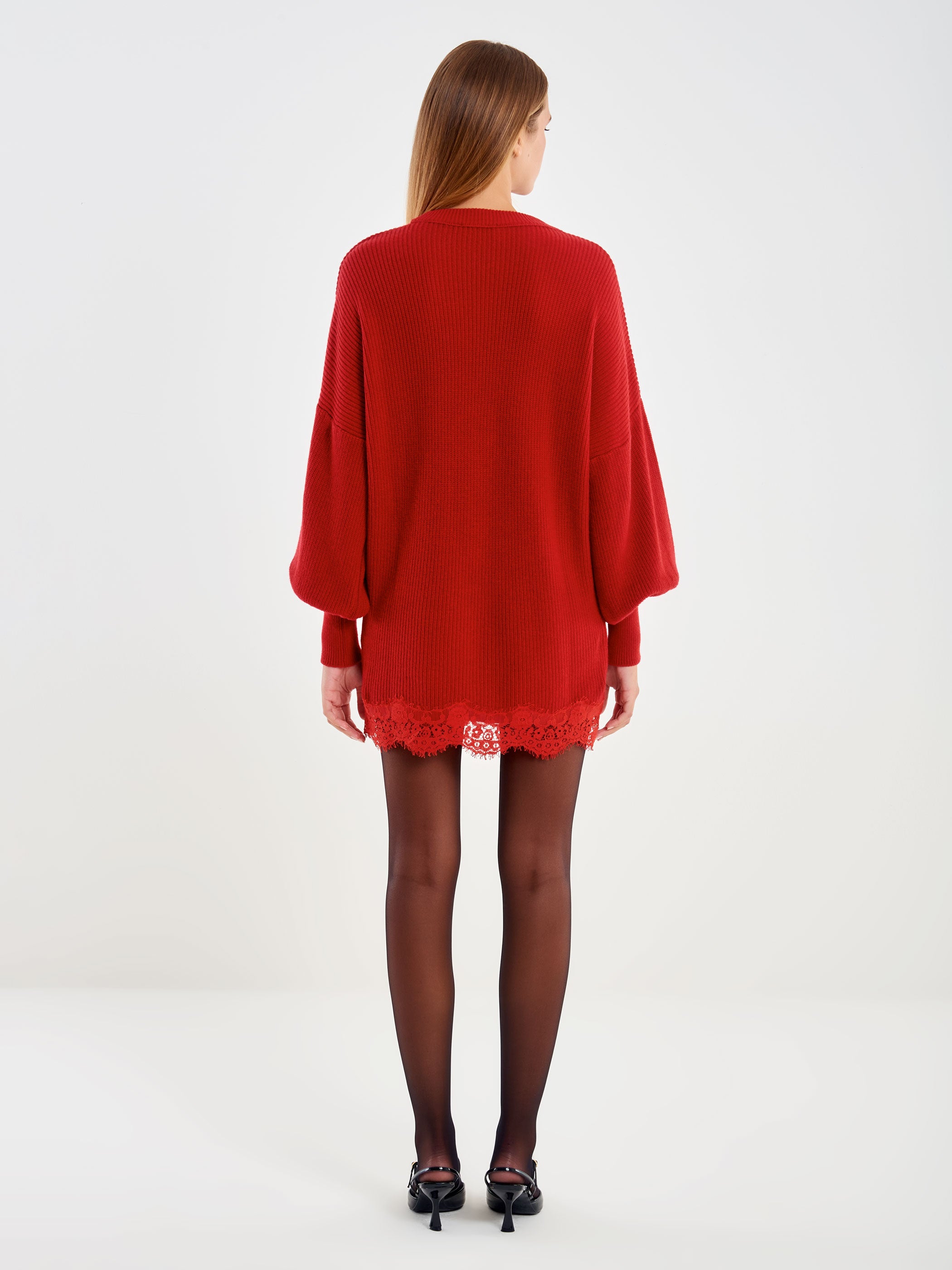 Maglione Lungo con Pizzo