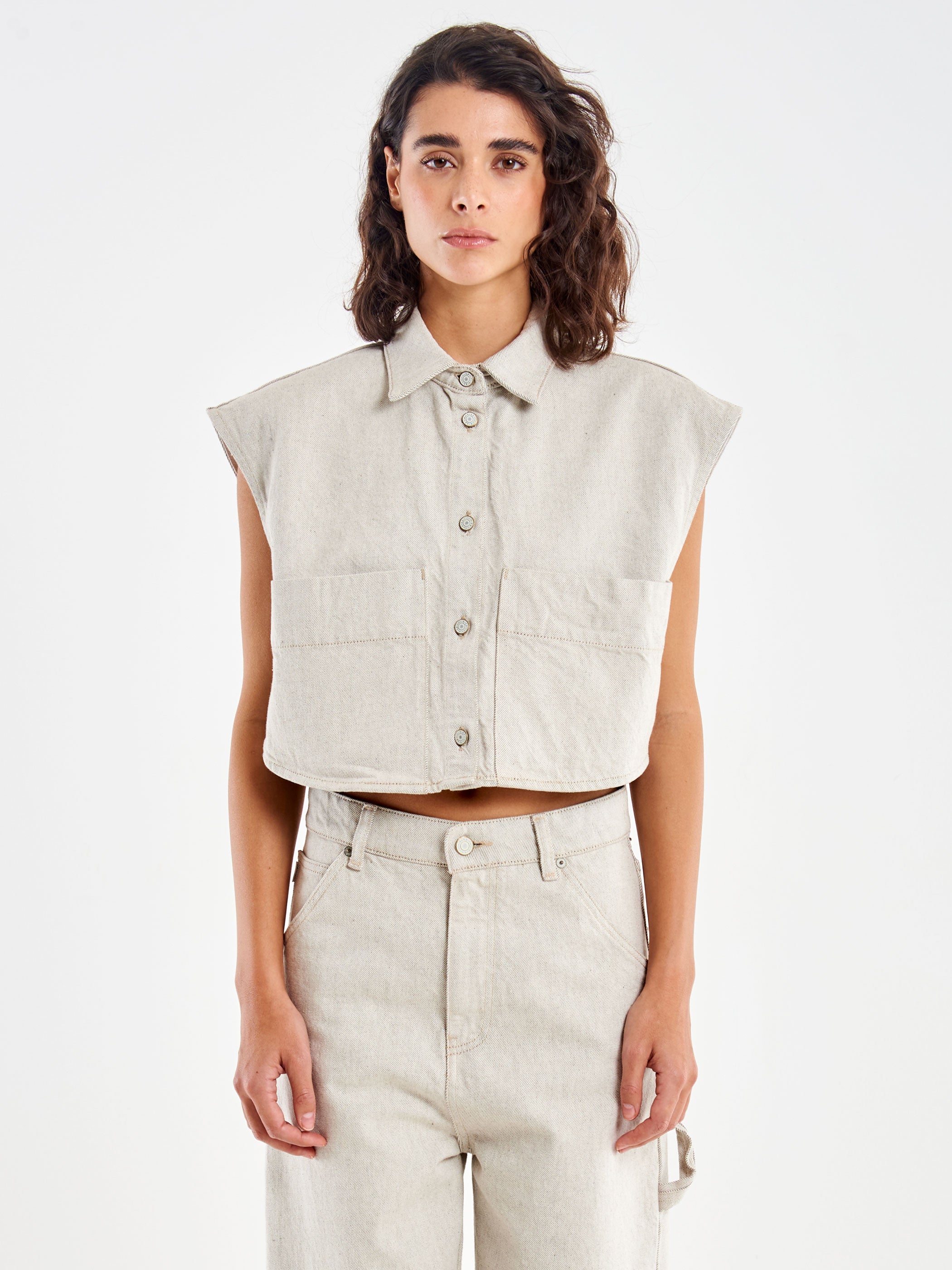 Gilet Smanicato in Denim