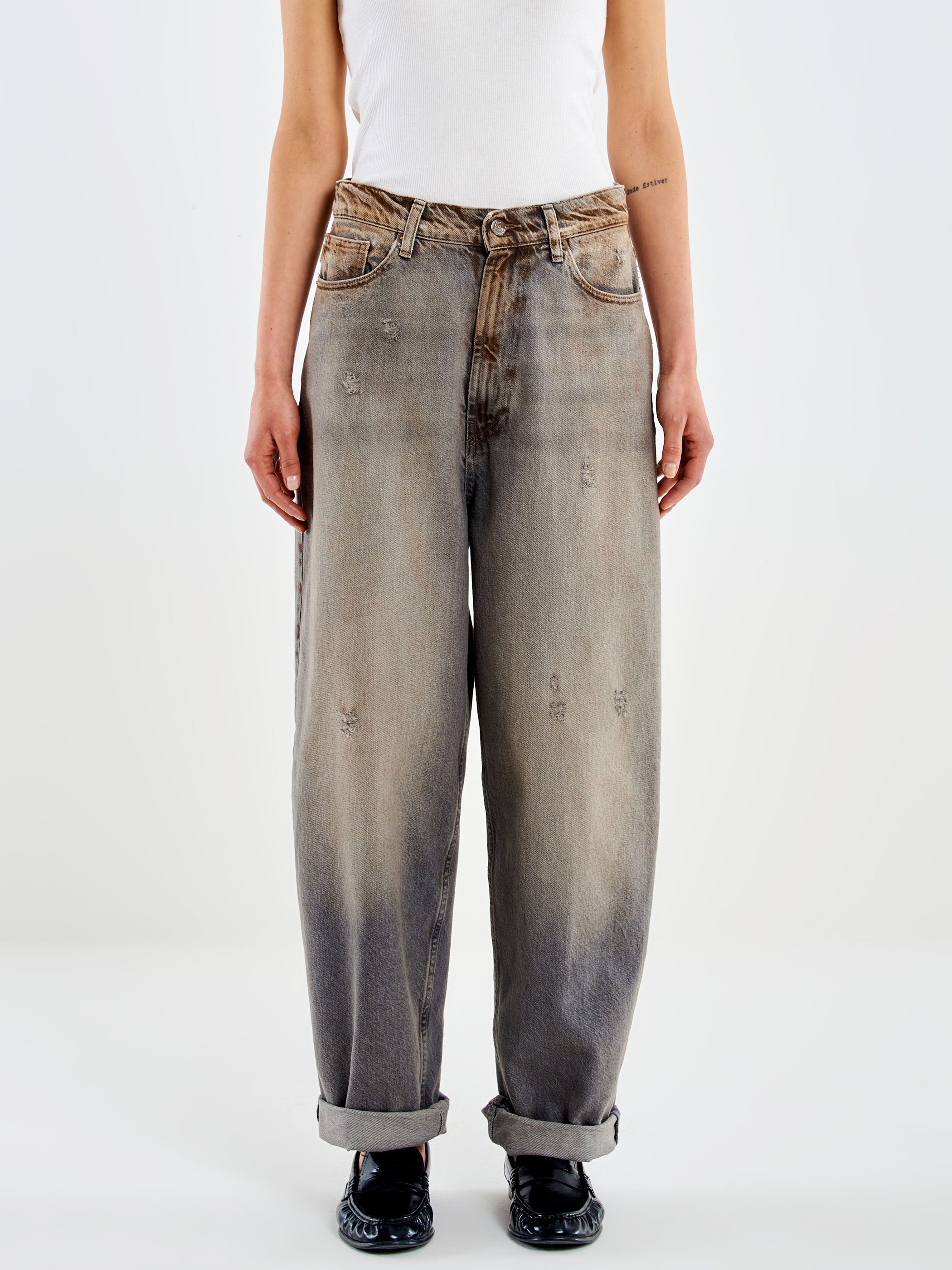 Rust-Effect Laila Jeans