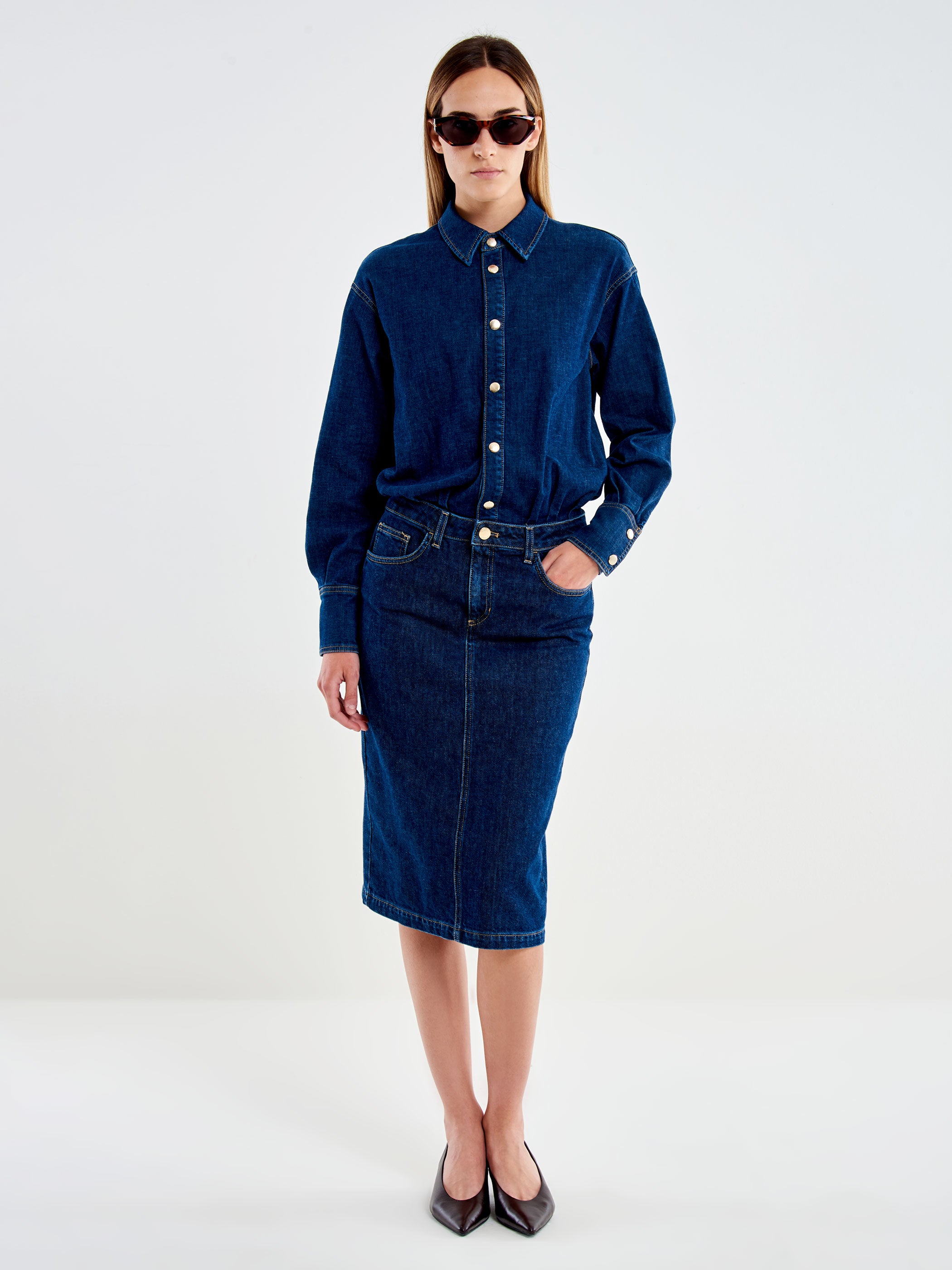 Denim Midi Dress