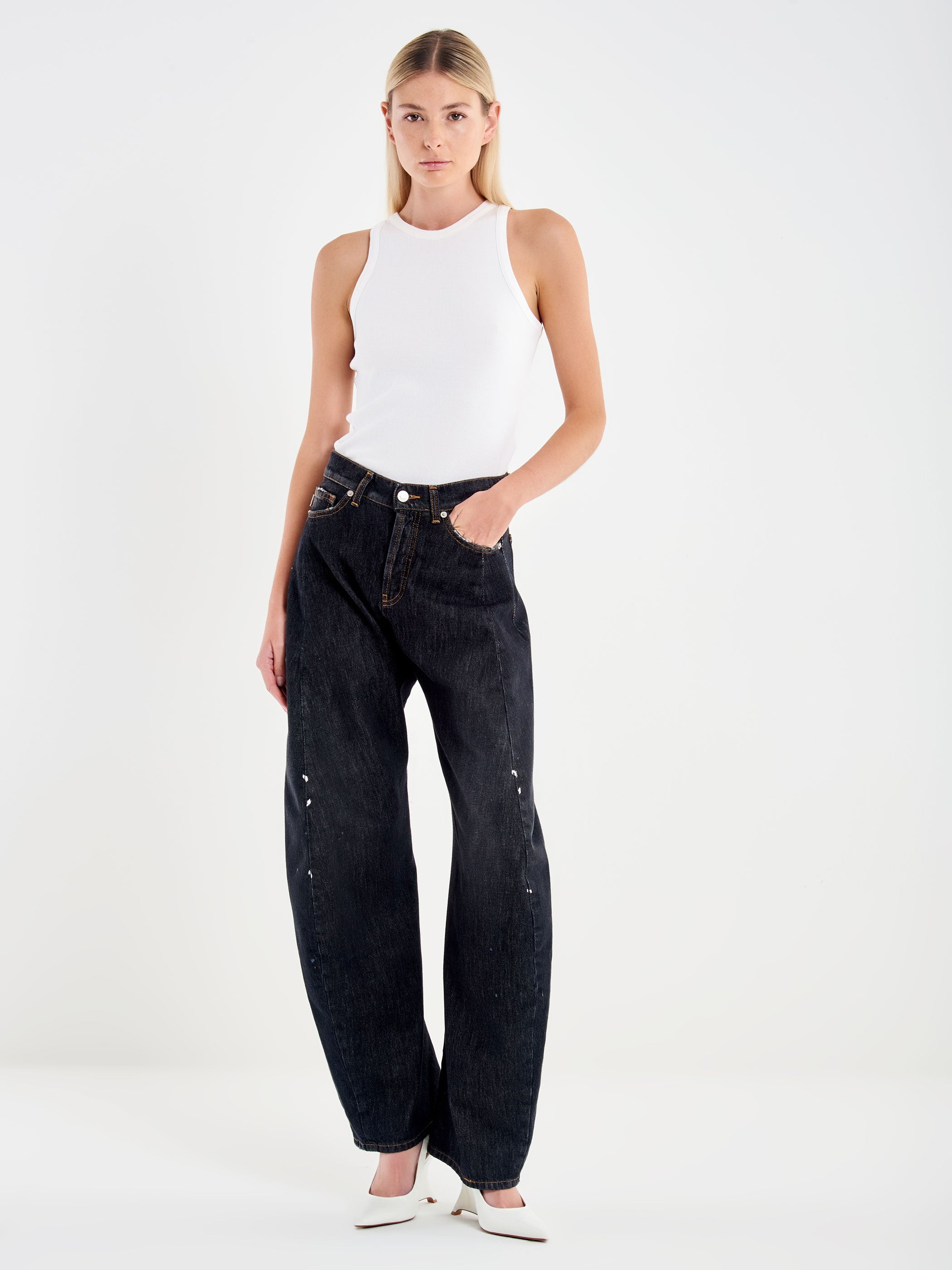 Jeans Olly con Macchie Bianche