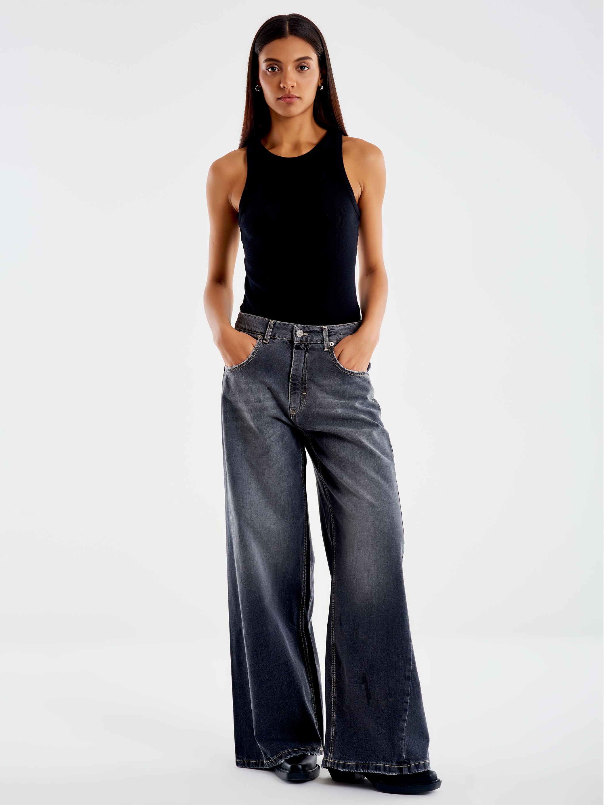 Vicolo Jeans Margaret Ampio Nero