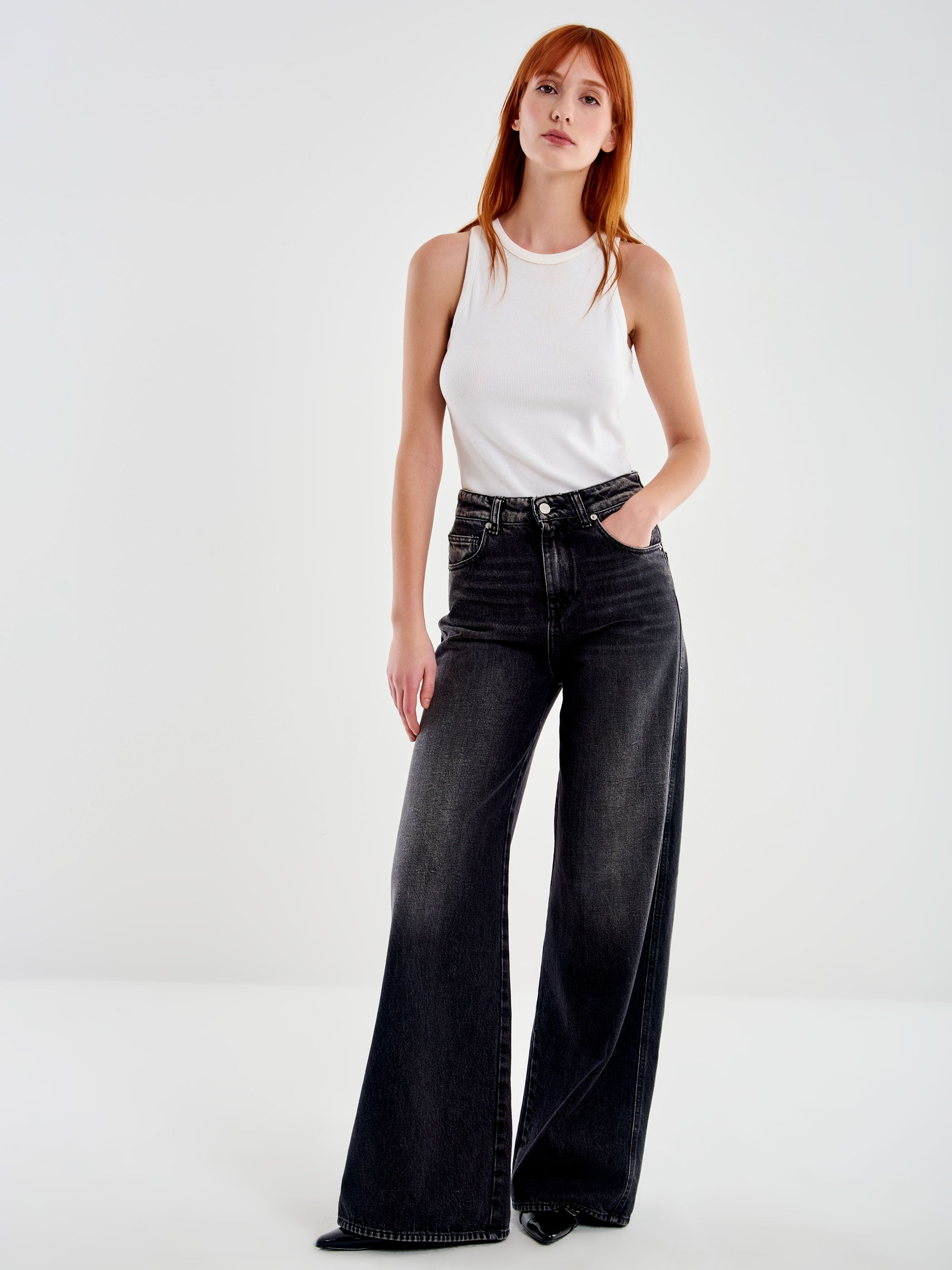 Vicolo Jeans Kia Wide Leg Nero
