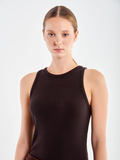 Ribbed V-neck Top