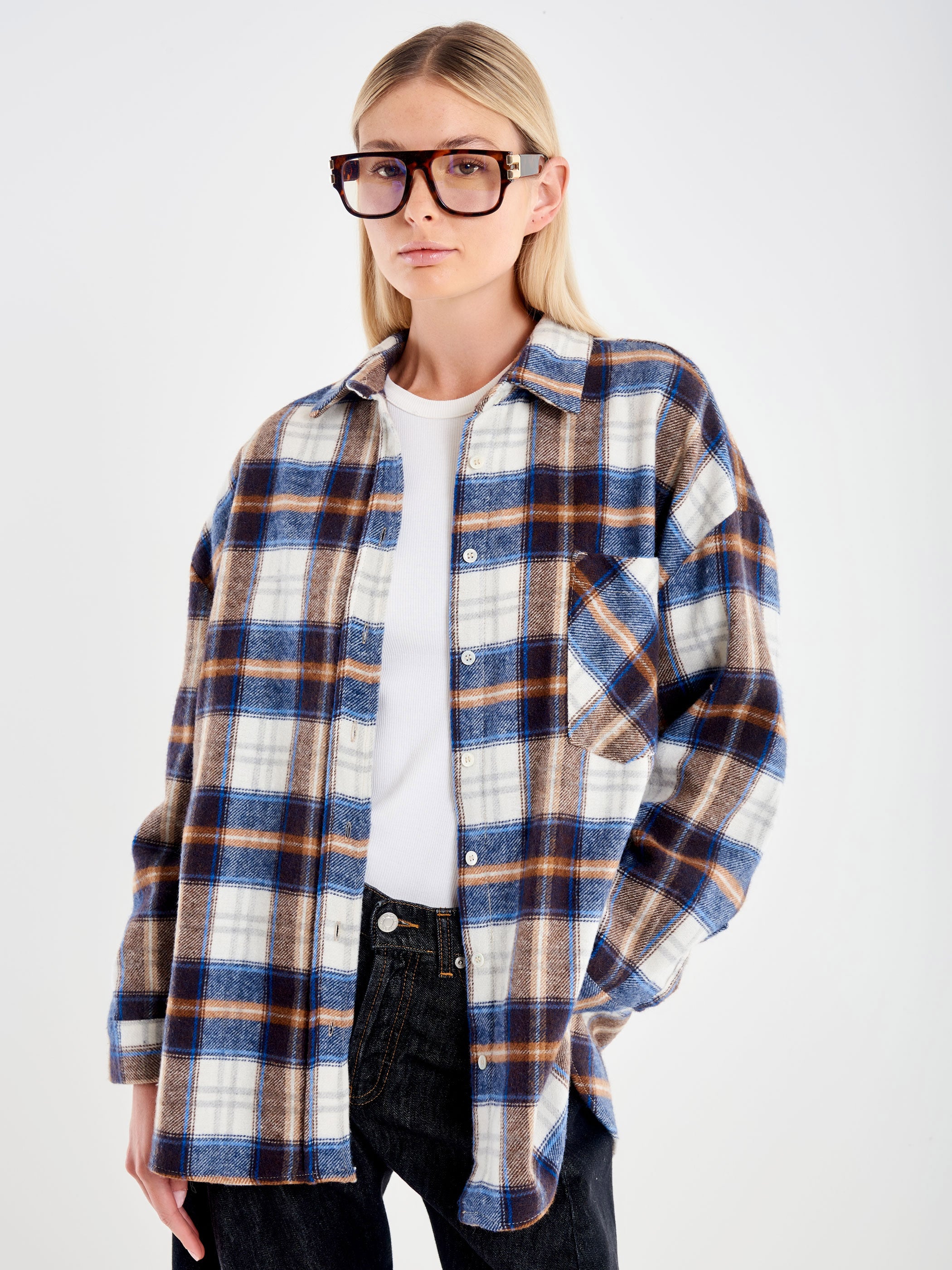 Camicia Over in Flanella a Quadri