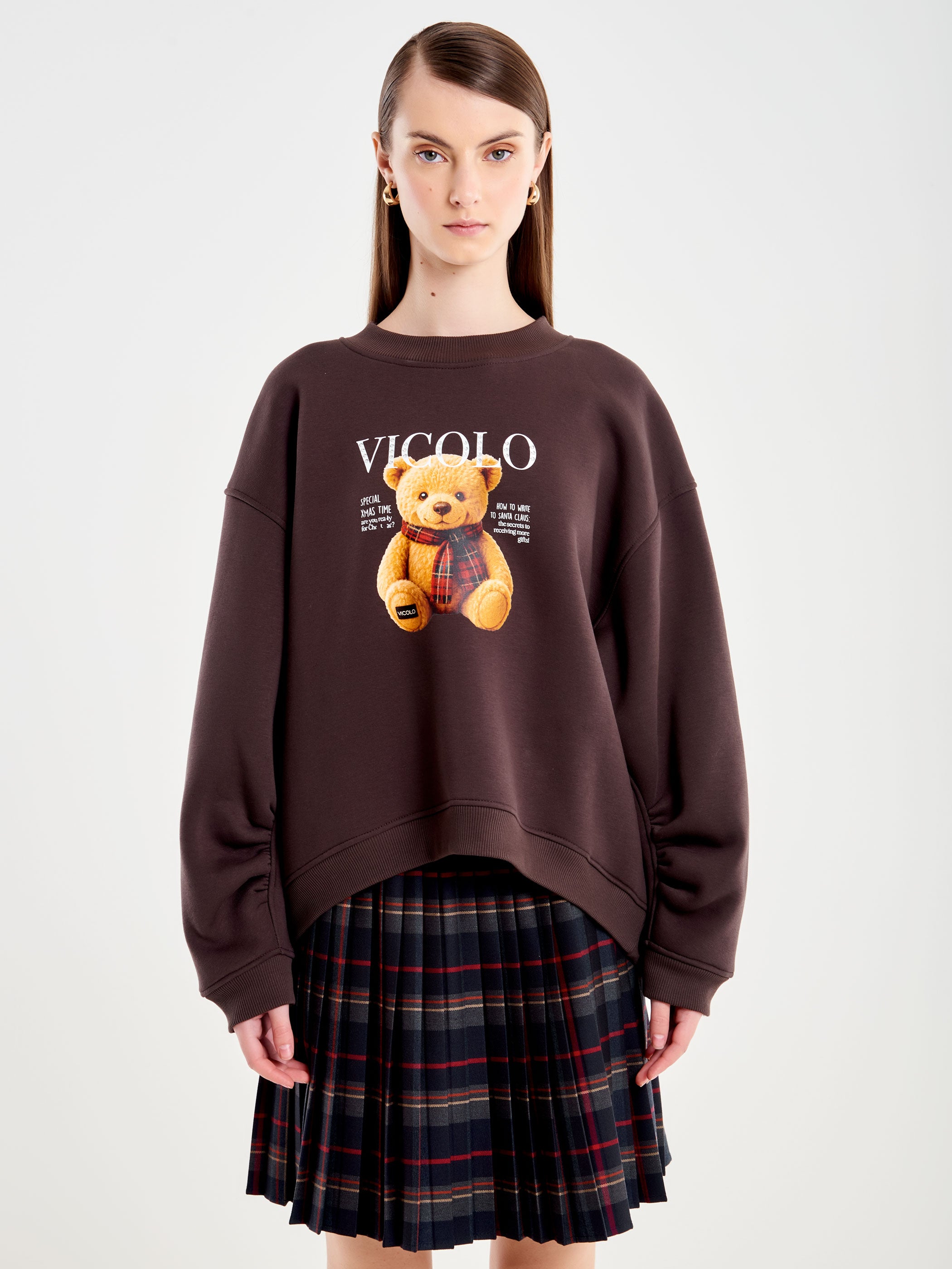 Felpa con Orso Natale