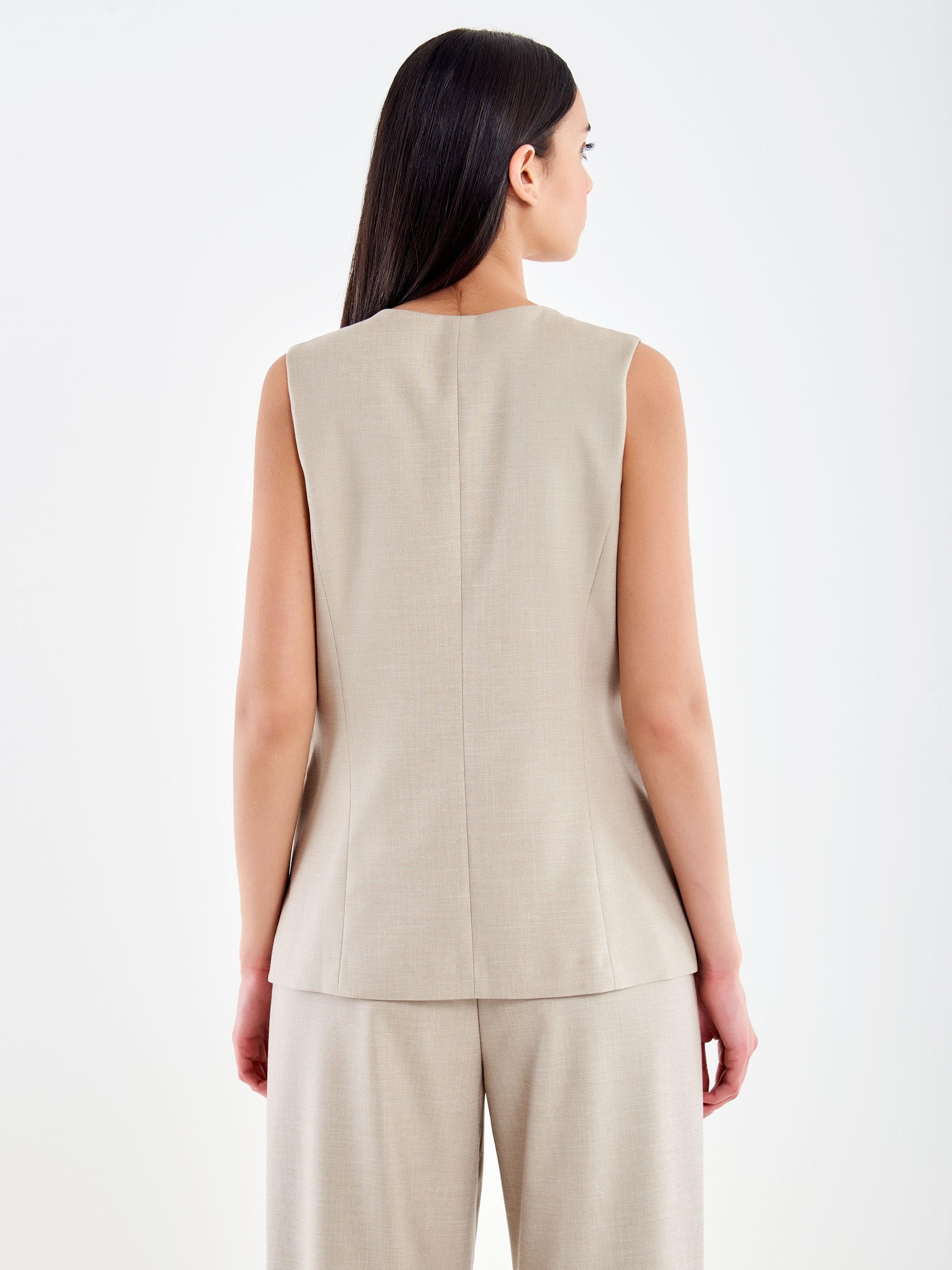 Gilet Con Abbottonatura Nascosta