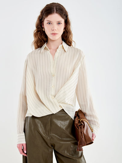 Camicia a Righe Annodata