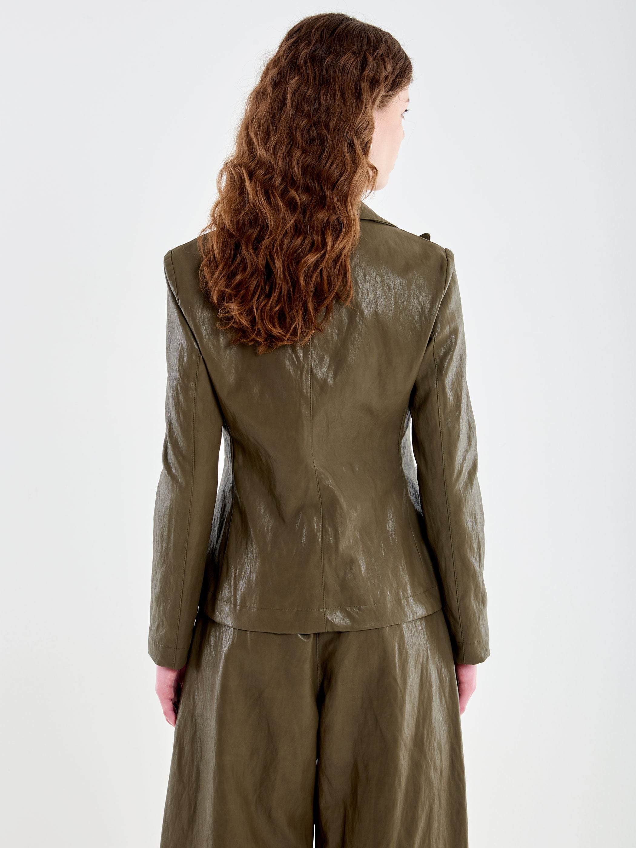 Blazer in Ecopelle Stropicciata