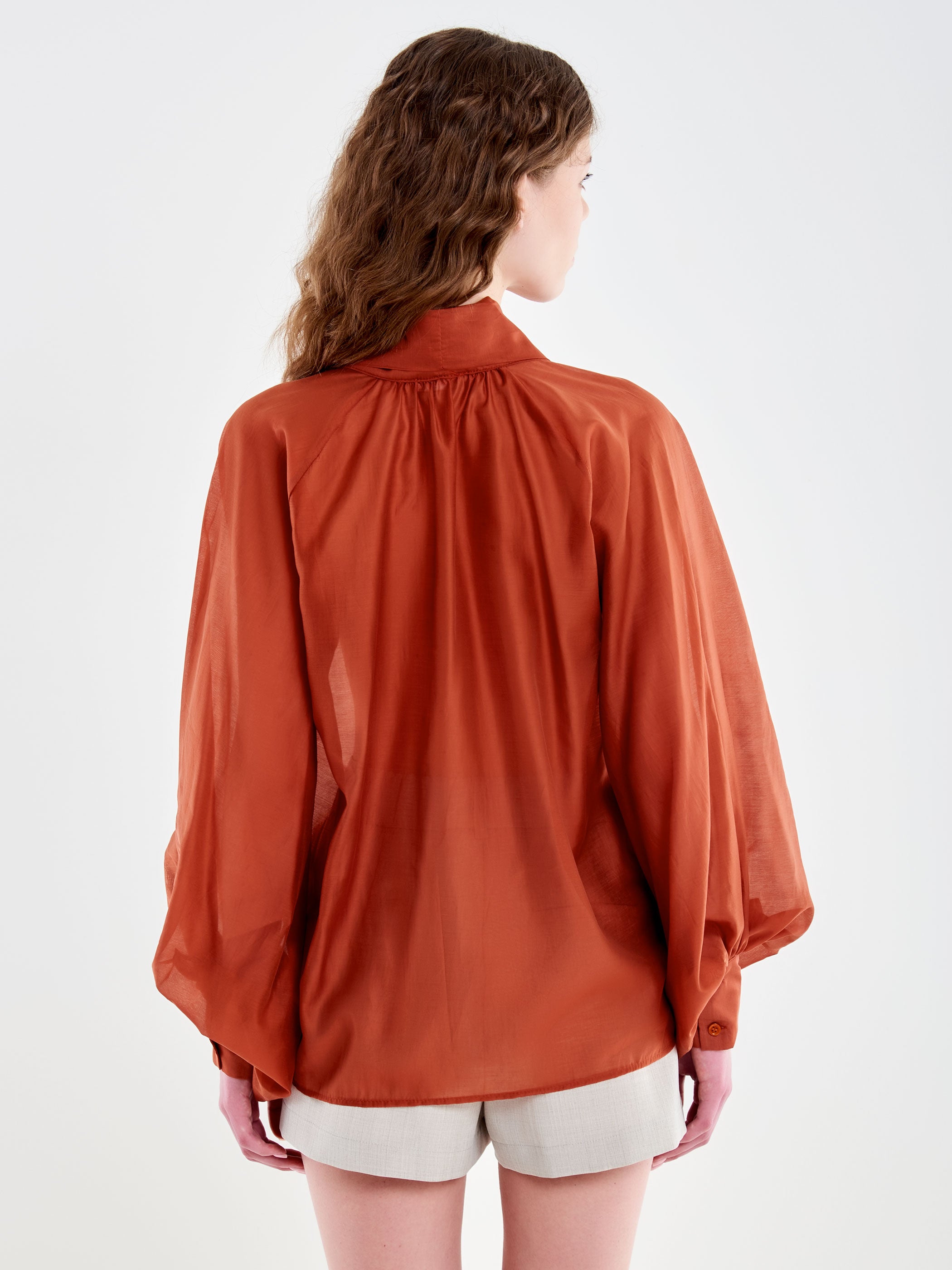 Camicia in Voile con Fiocco