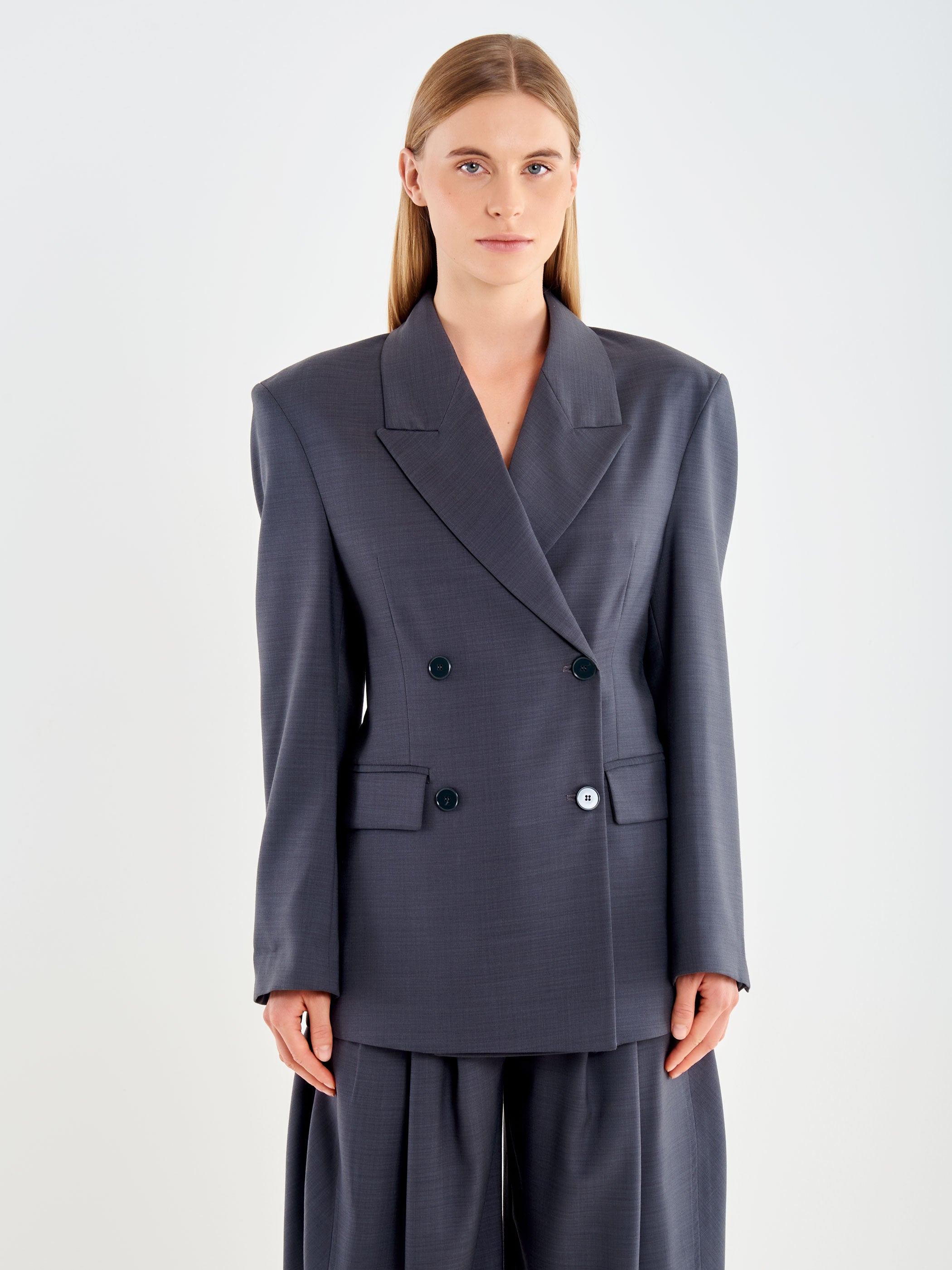 Blazer with Buttons on the Back