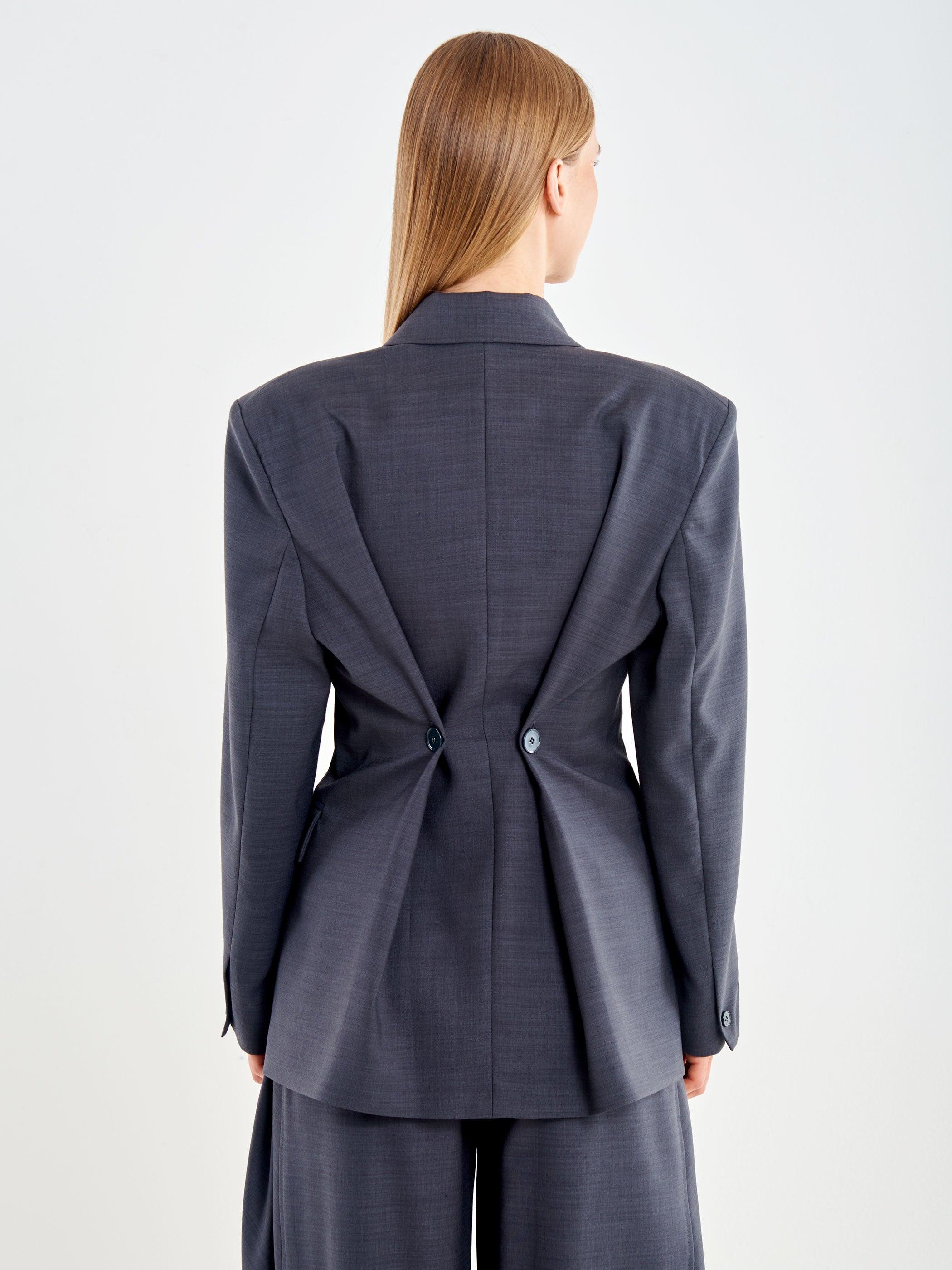 Blazer with Buttons on the Back