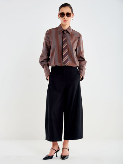 Wide-Leg Bermuda Shorts