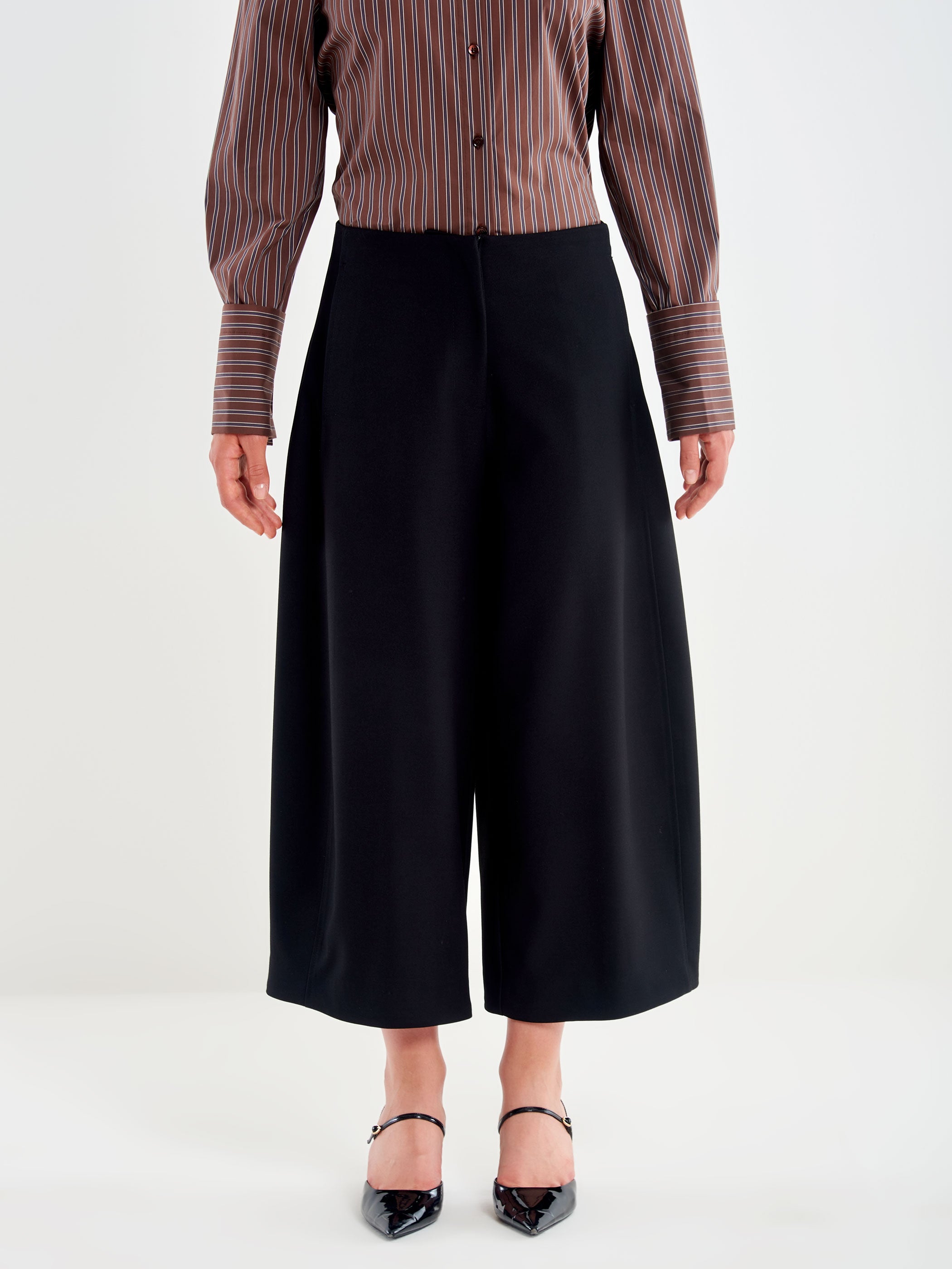 Wide-Leg Bermuda Shorts