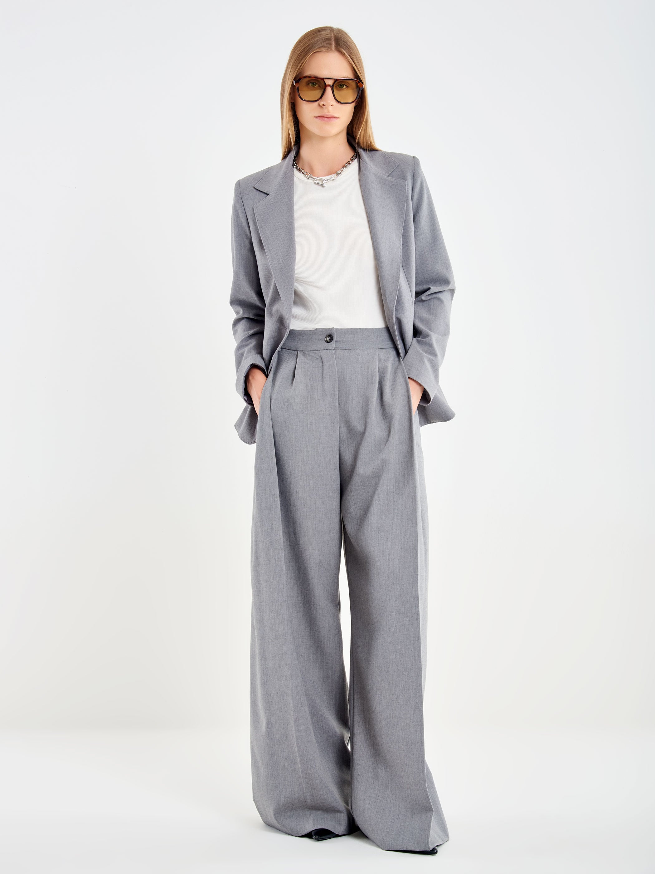 Wide-leg Palazzo Trousers
