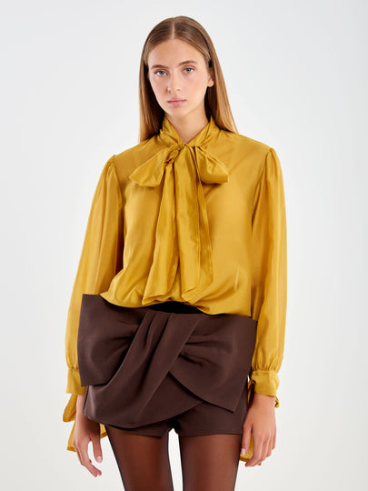 Camicia con Collo Annodato
