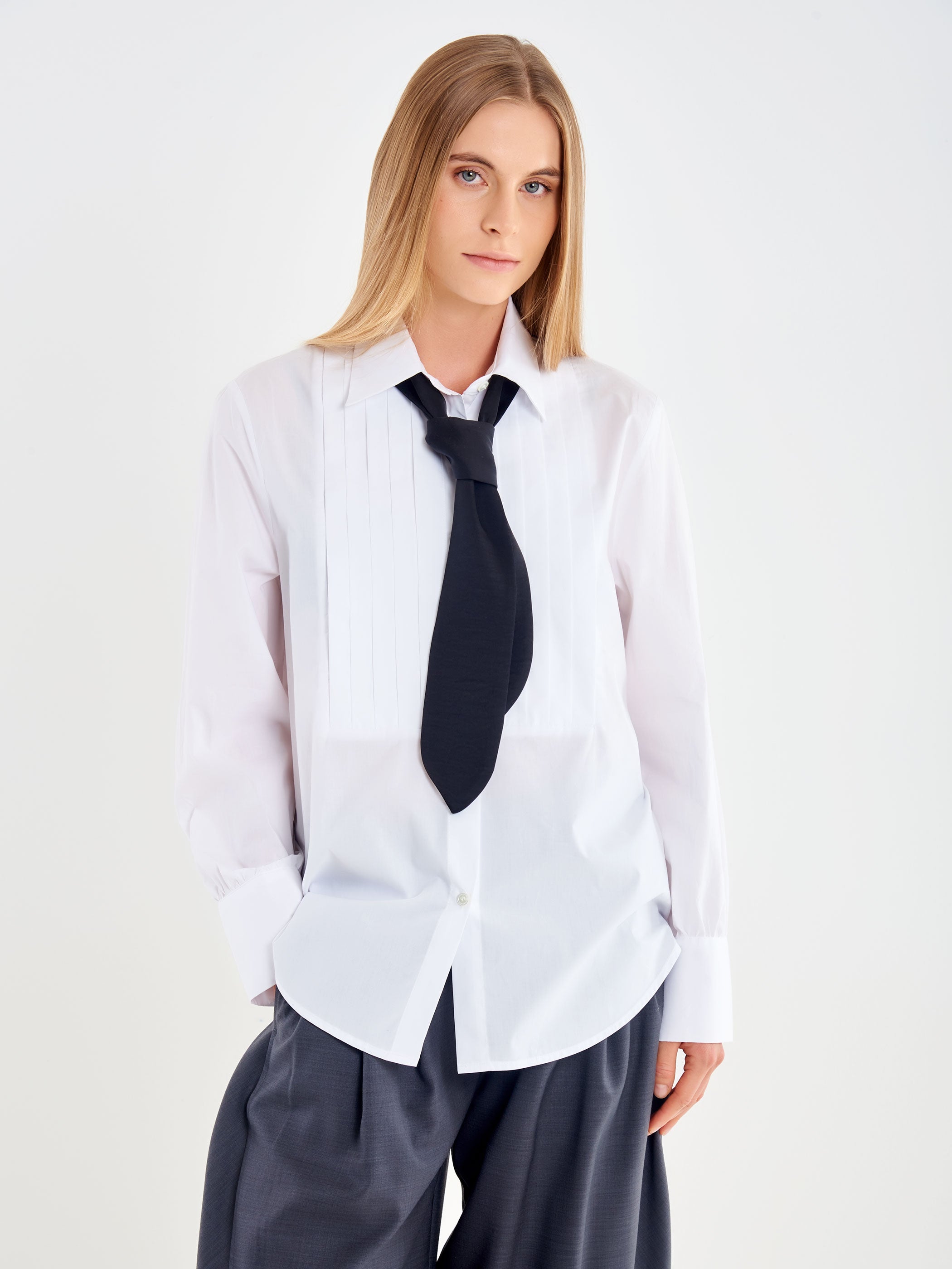 Plastron Shirt with Lavallière
