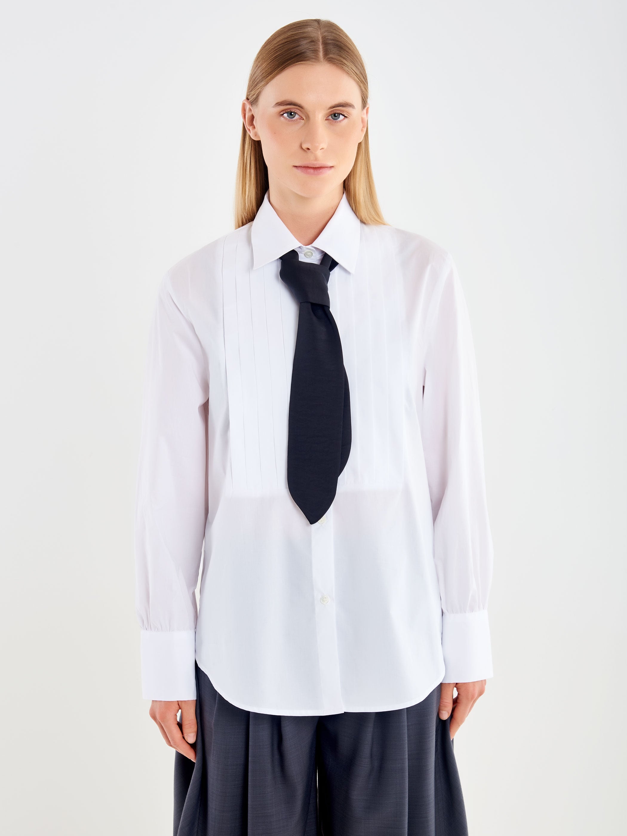 Plastron Shirt with Lavallière