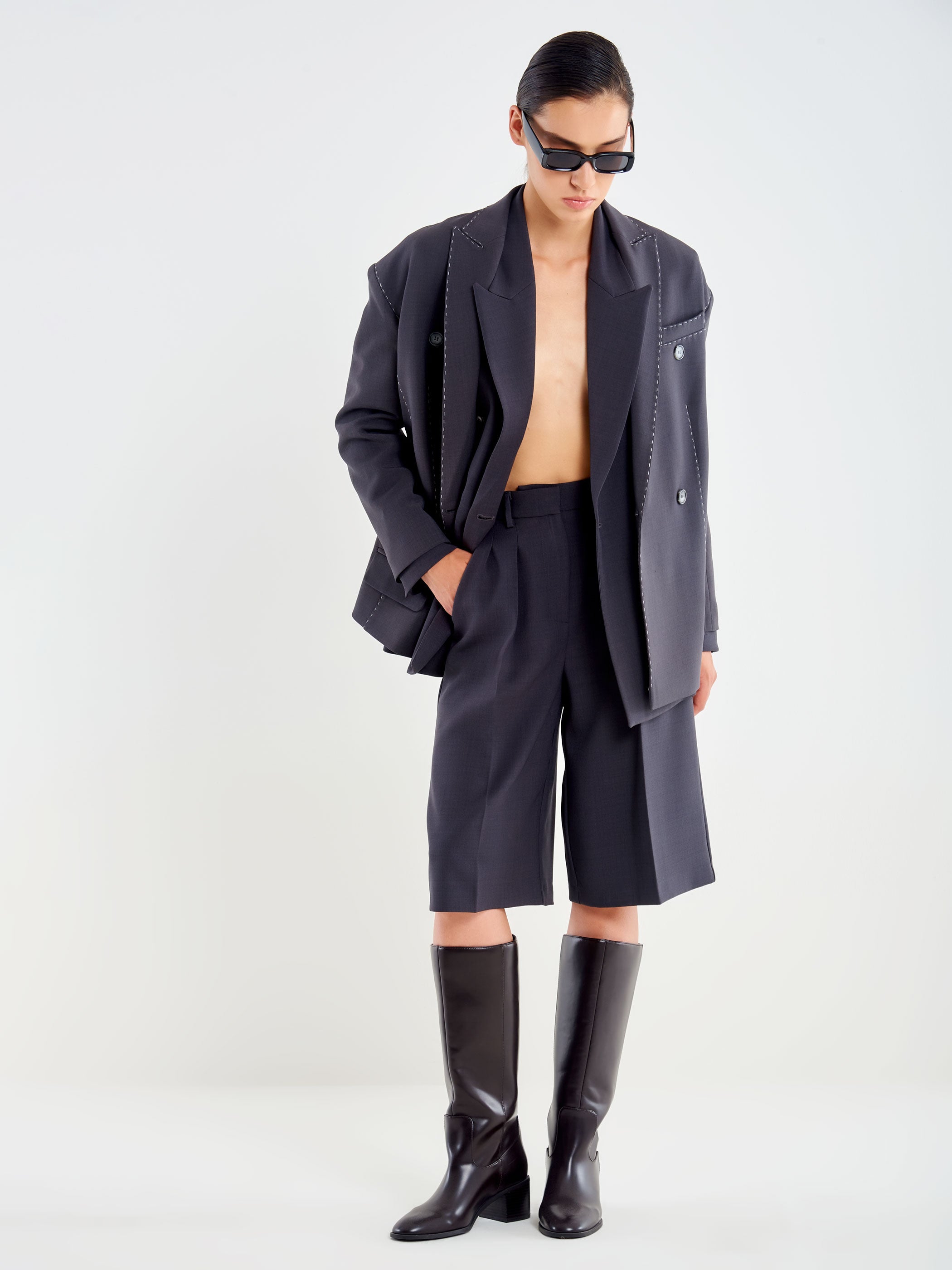 Bermuda Shorts with Pleats