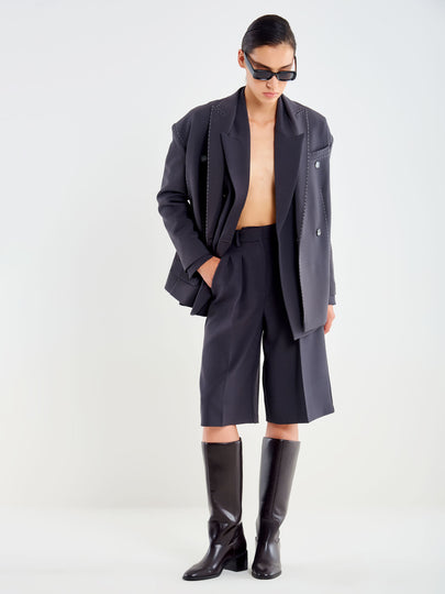 Bermuda Shorts with Pleats