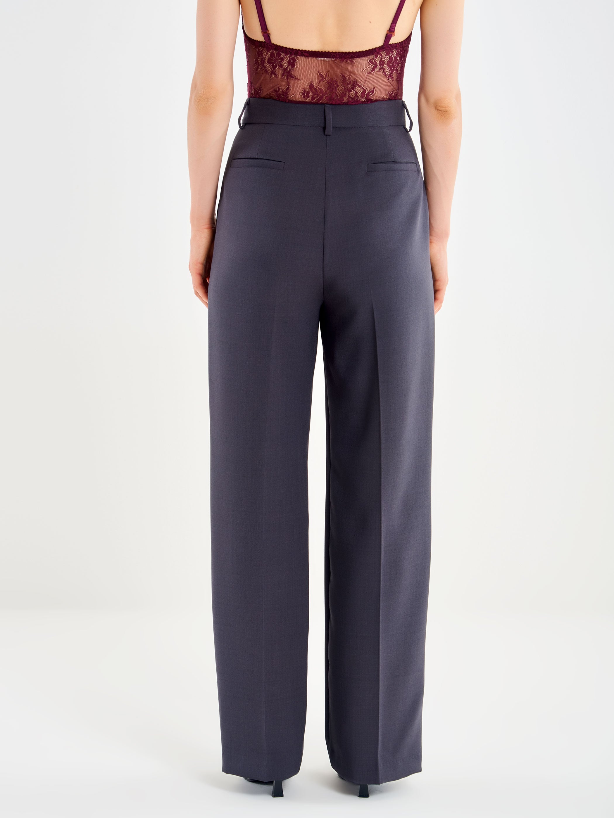 Pleated Palazzo Trousers