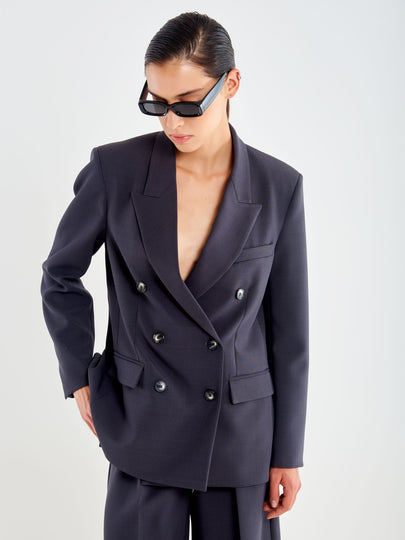 Double-Breasted Jacket with Spear Lapels