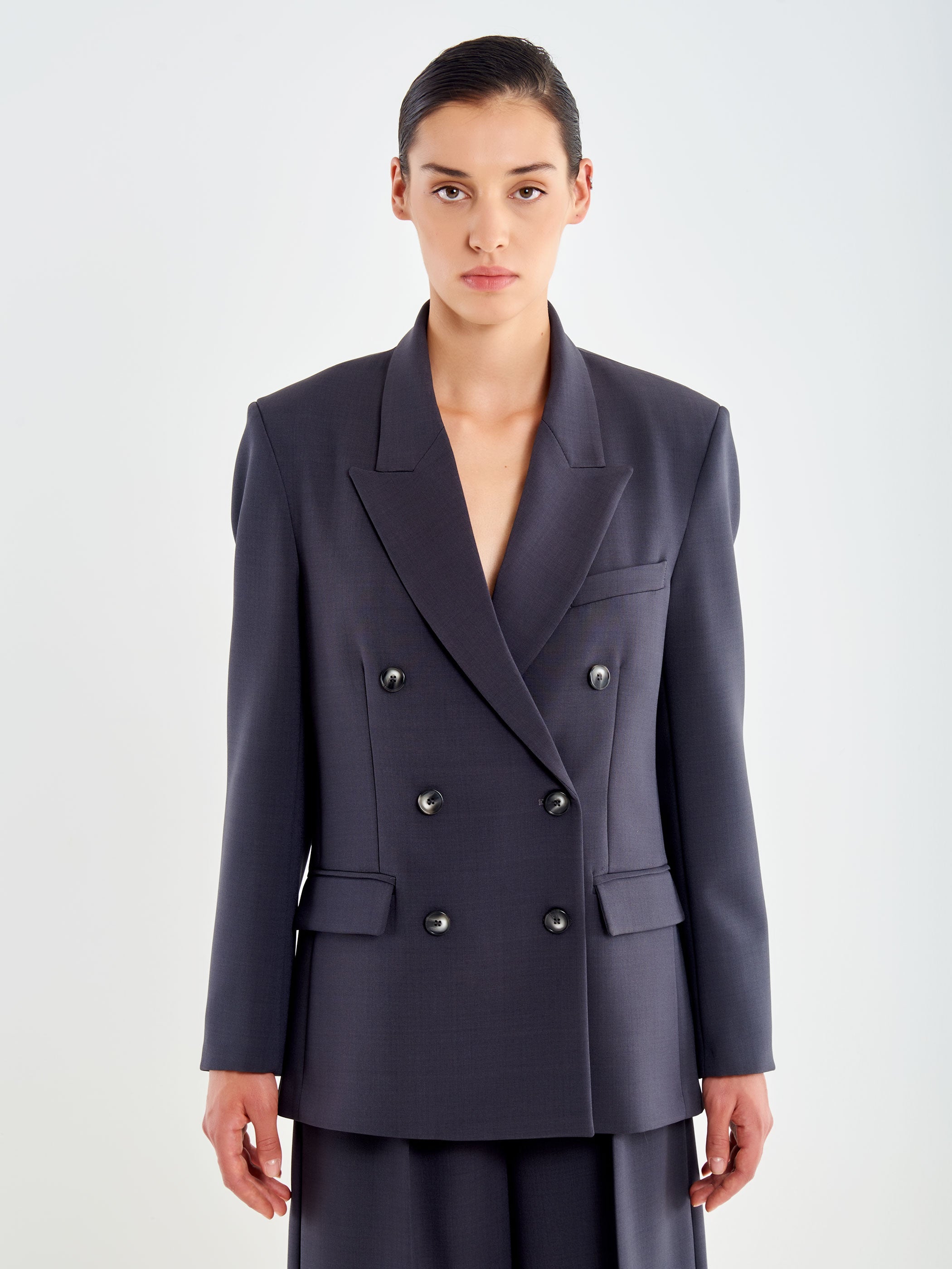Double-Breasted Jacket with Spear Lapels