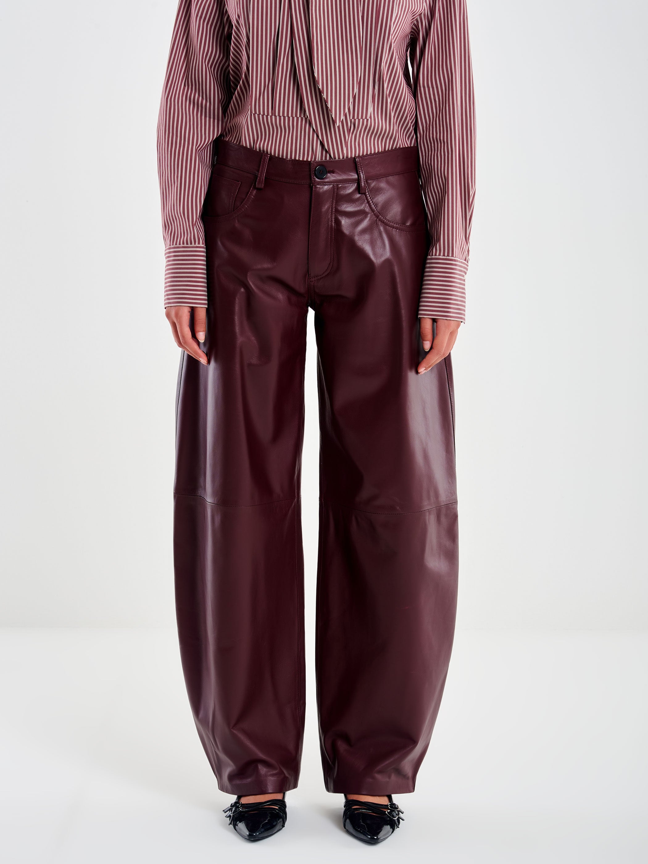 Pantalone Ovetto in Vera Pelle