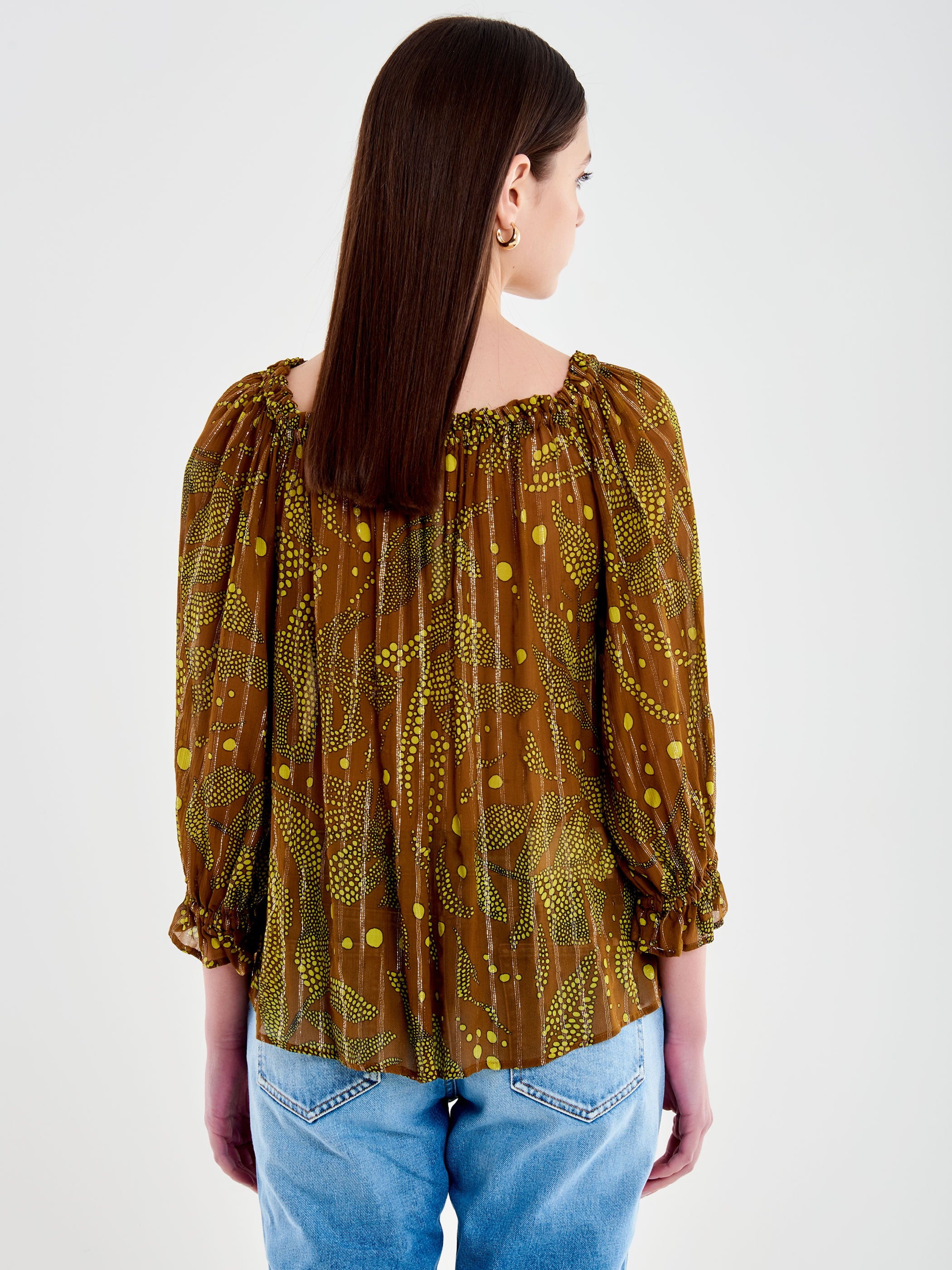 Blusa in Fantasia con Arricci