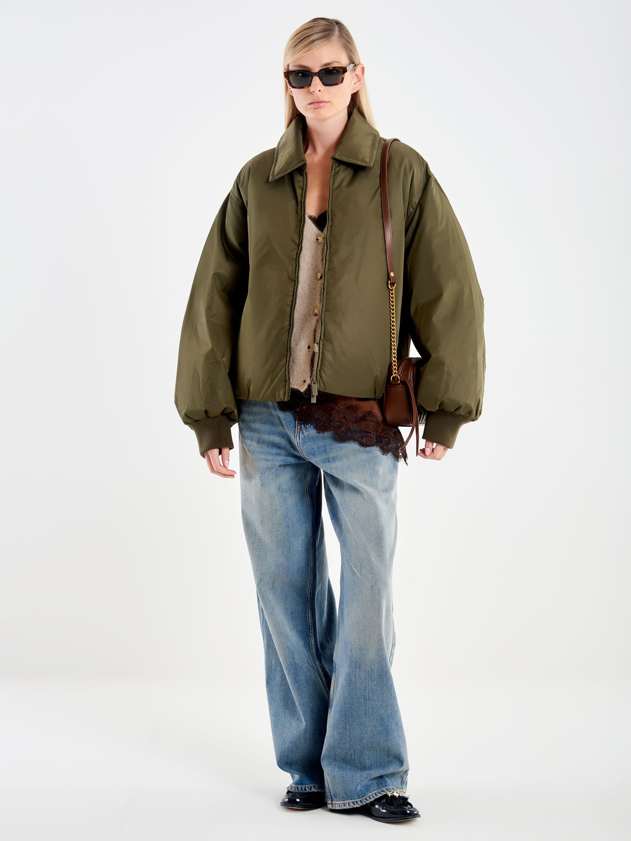 Bomber in Piumino Tecnico Militare Vicolo