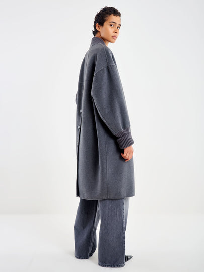 Cappotto Over Bottoni sul Retro