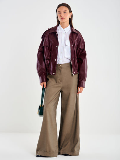 Pantalone Palazzo Over con Risvolto sul Fondo