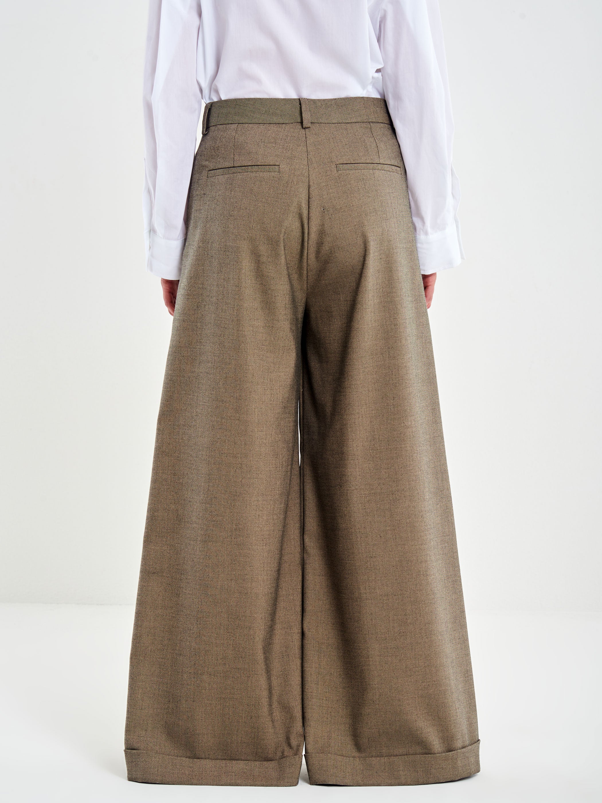 Pantalone Palazzo Over con Risvolto sul Fondo
