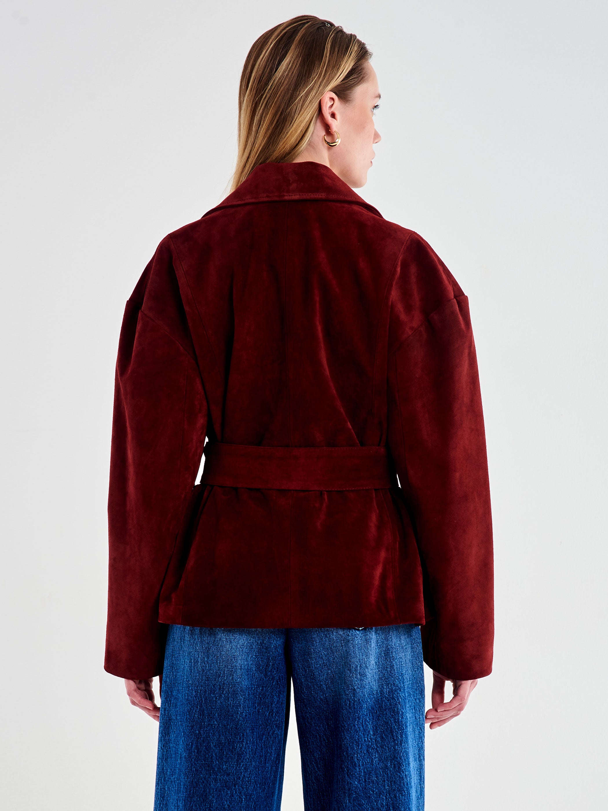 Giacca Kimono in Vera Pelle