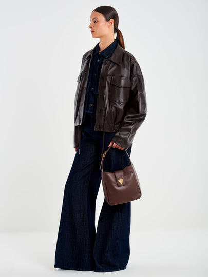 Genuine Leather Bomber Jacket