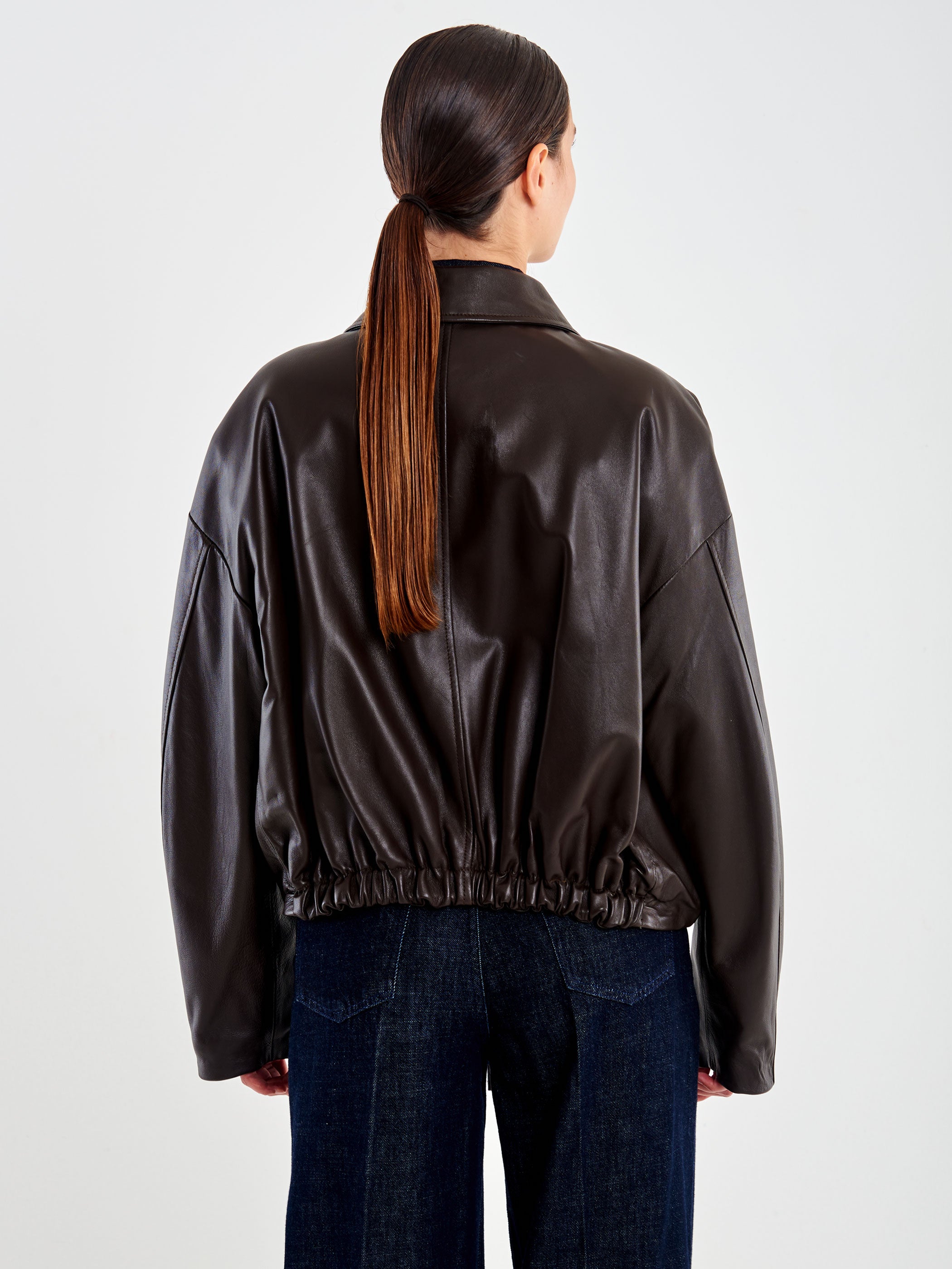Genuine Leather Bomber Jacket