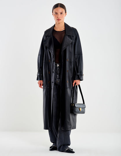 Trench in Vera Pelle Liscia