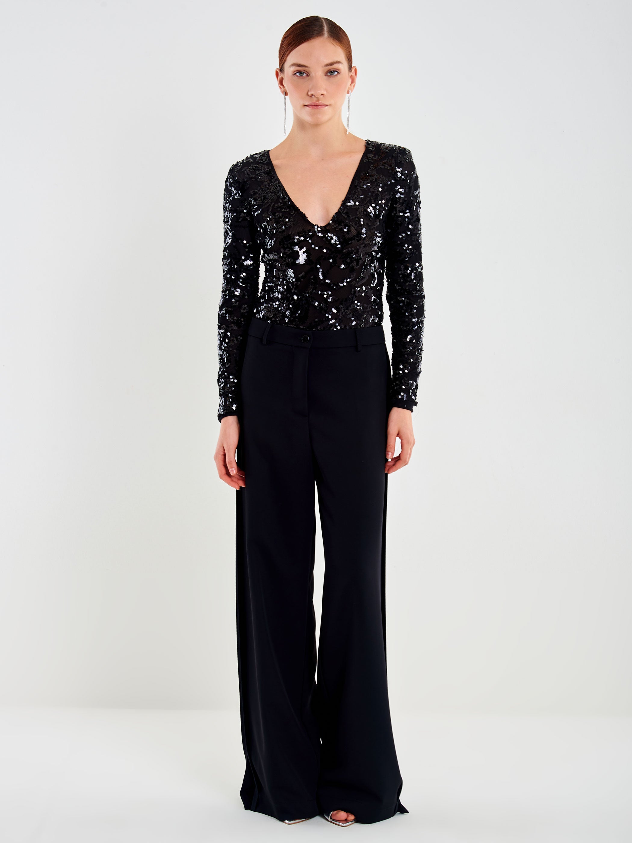 Body Scollo a V Paillettes