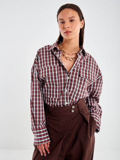 Camicia Tasche Frontali Fantasia Check